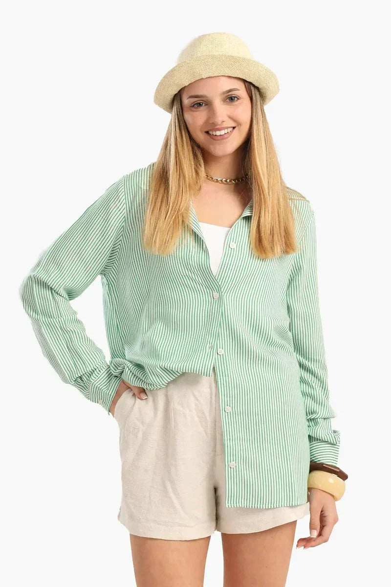 Carina - Classic Striped Poplin Shirt 2