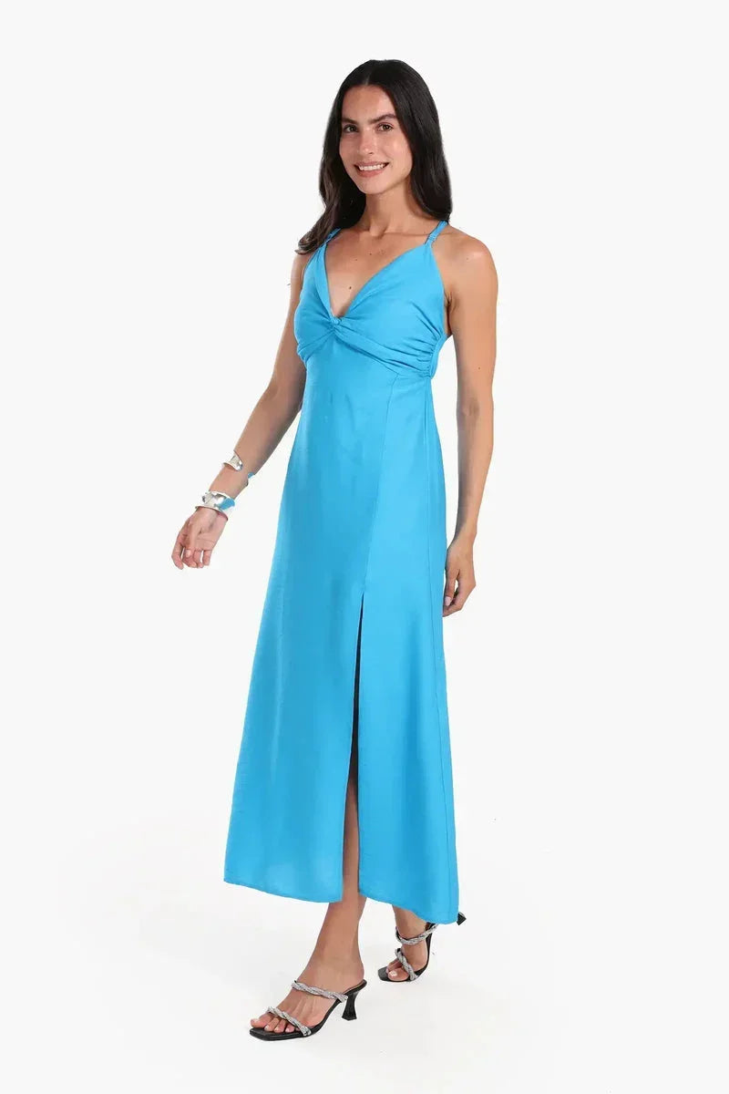 Carina - Crisscross Back Midi Dress 10