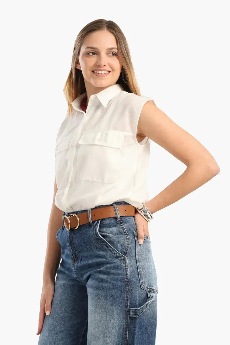 Carina - Classic Cotton Blend Shirt 3