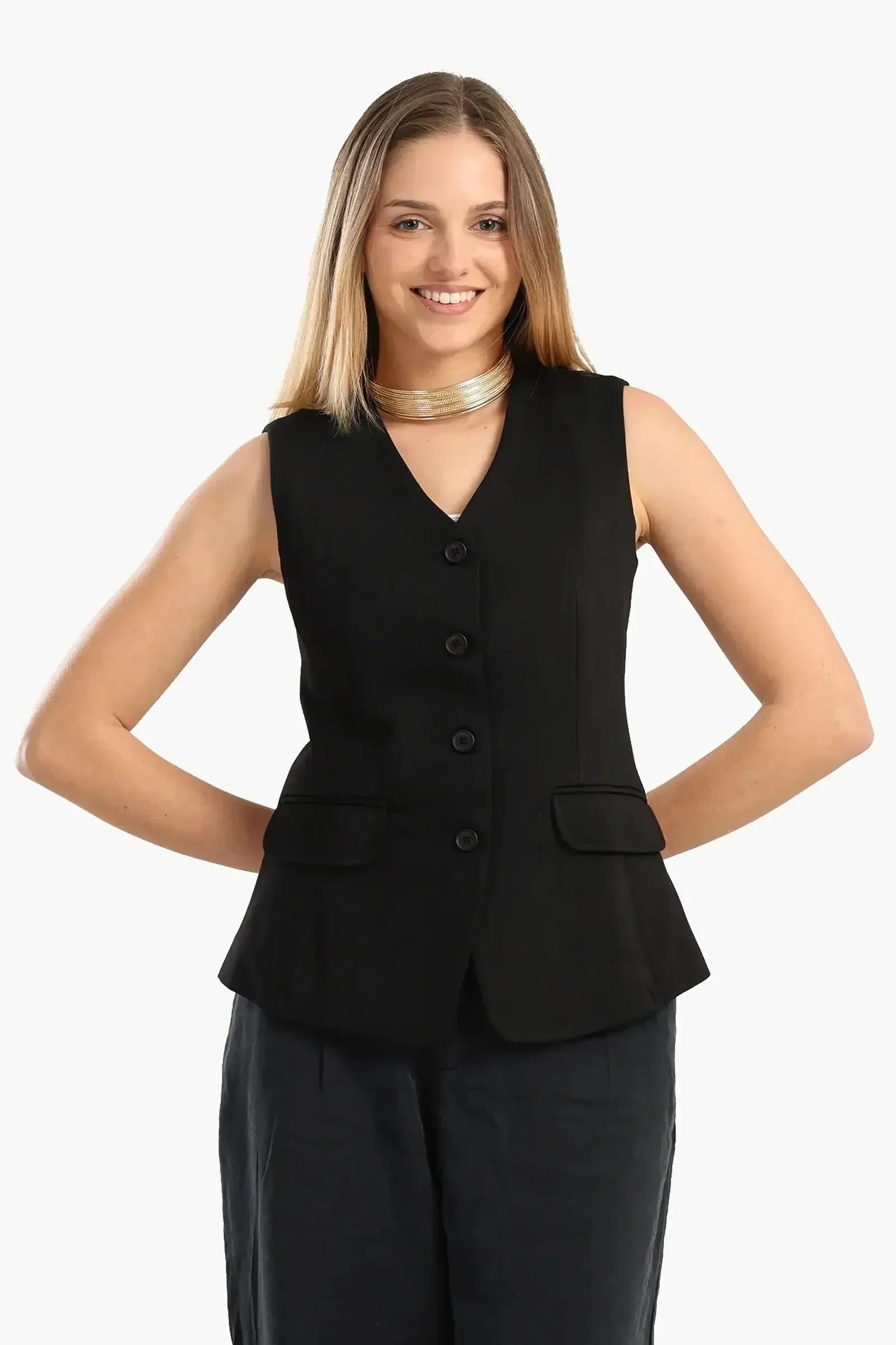 Carina - Cotton Sleeveless Vest 2