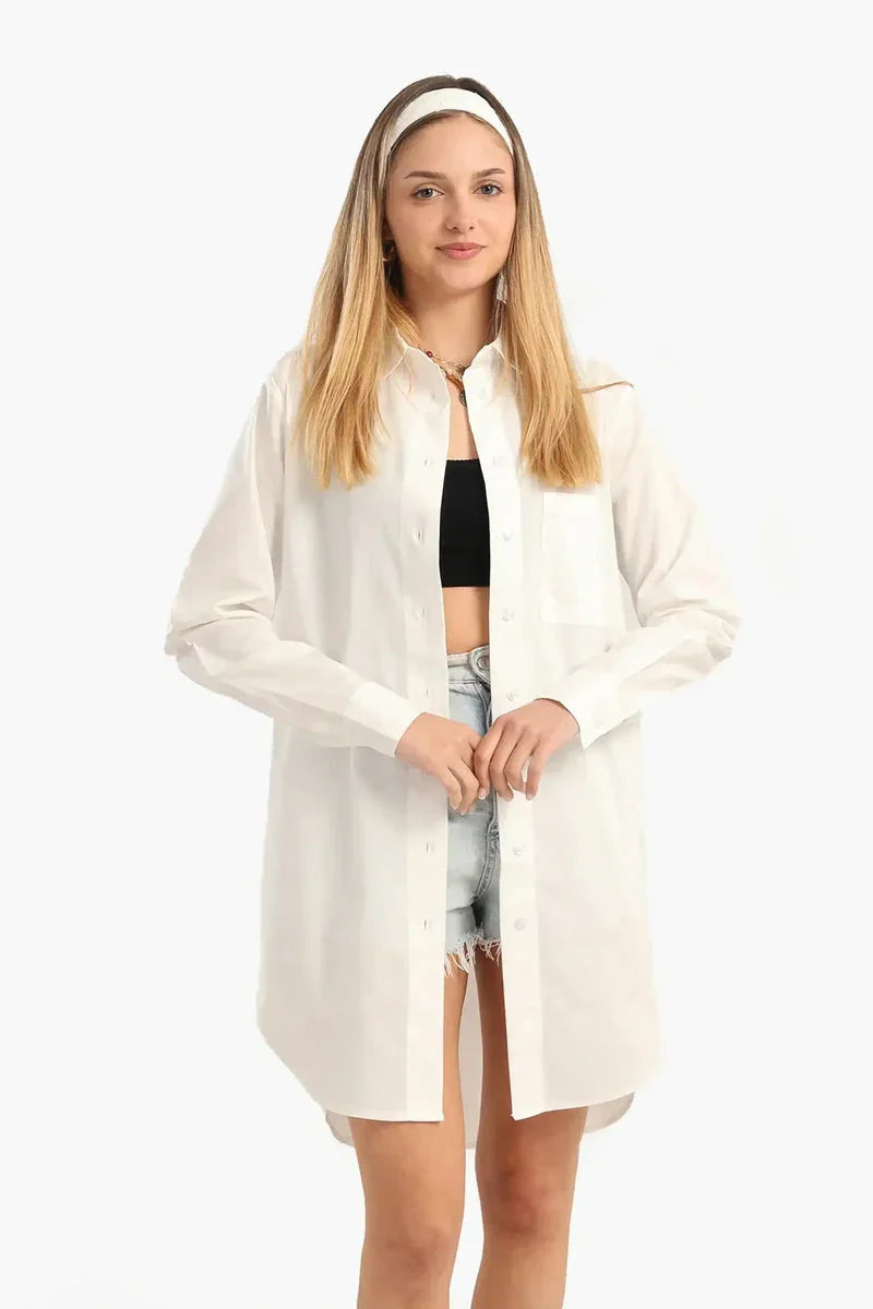 Carina - Cotton Button-Down Shirt 2