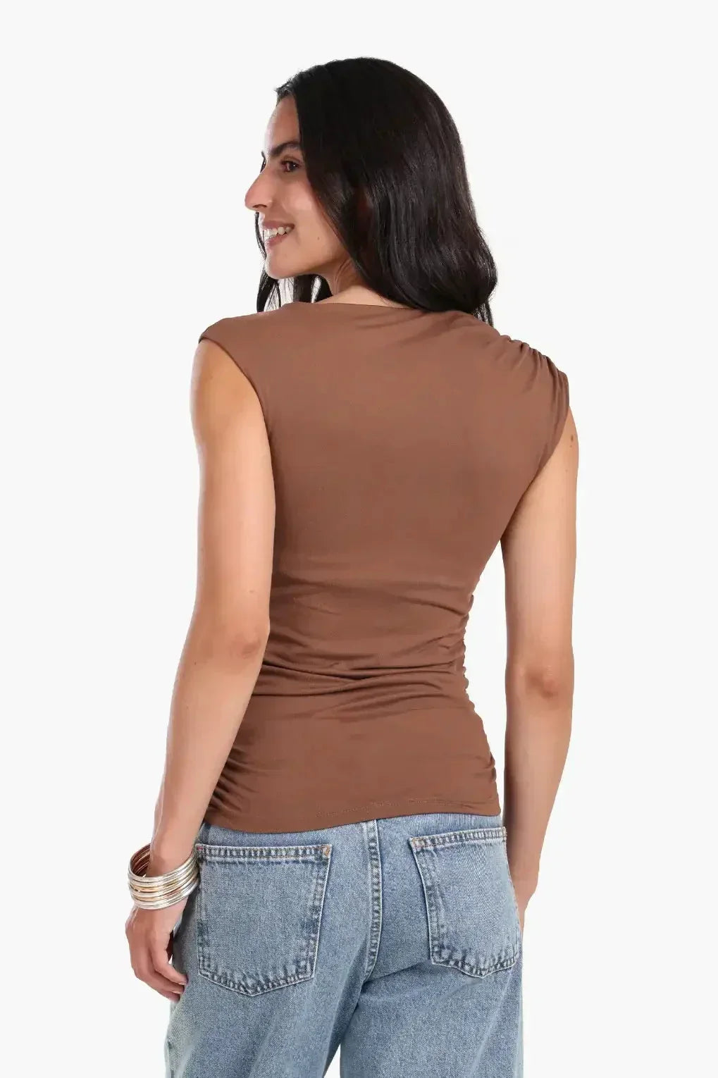 Carina - Ruched Side Sleeveless Top 3