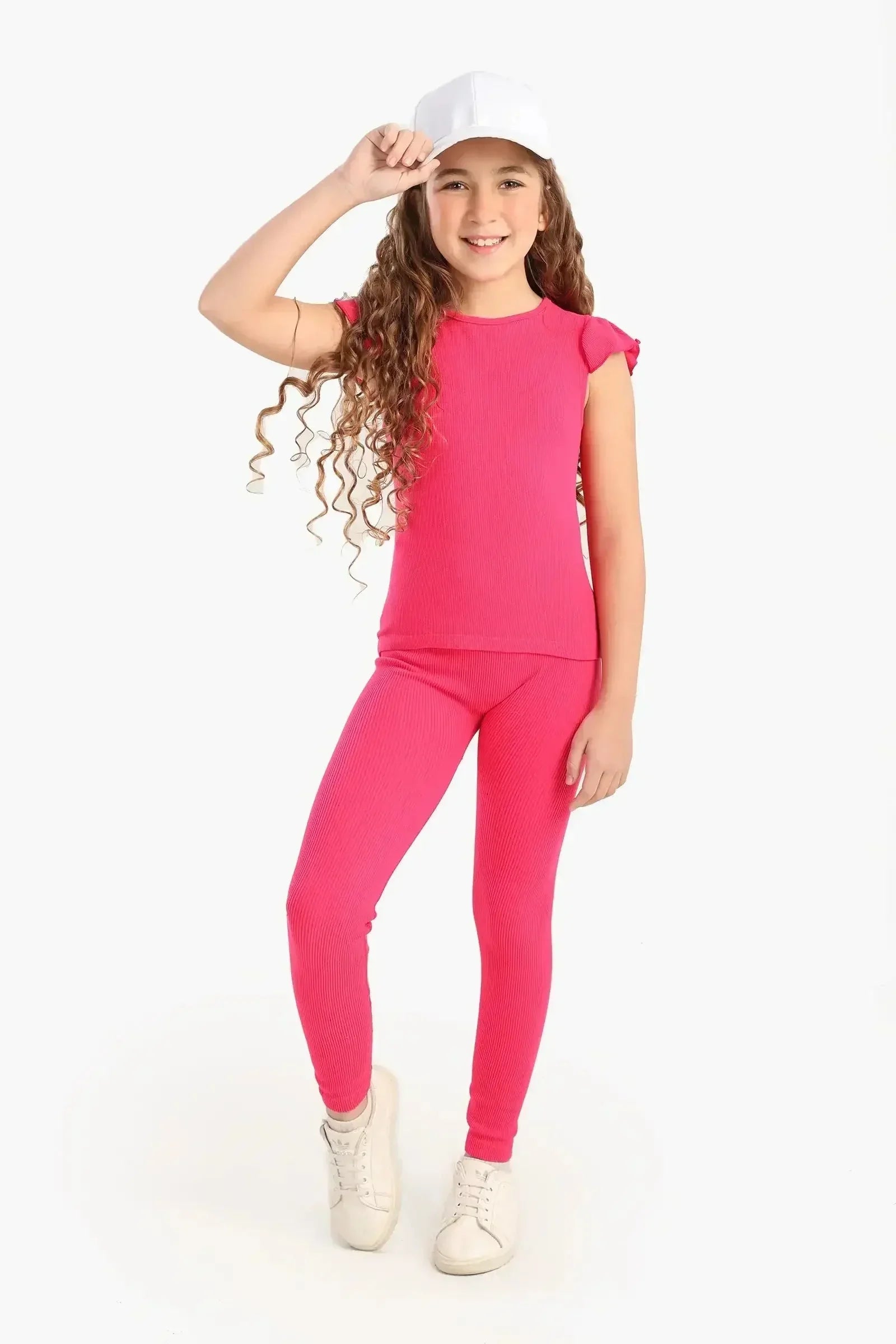 Carina - Girly Ribbed Ruffle Top 23