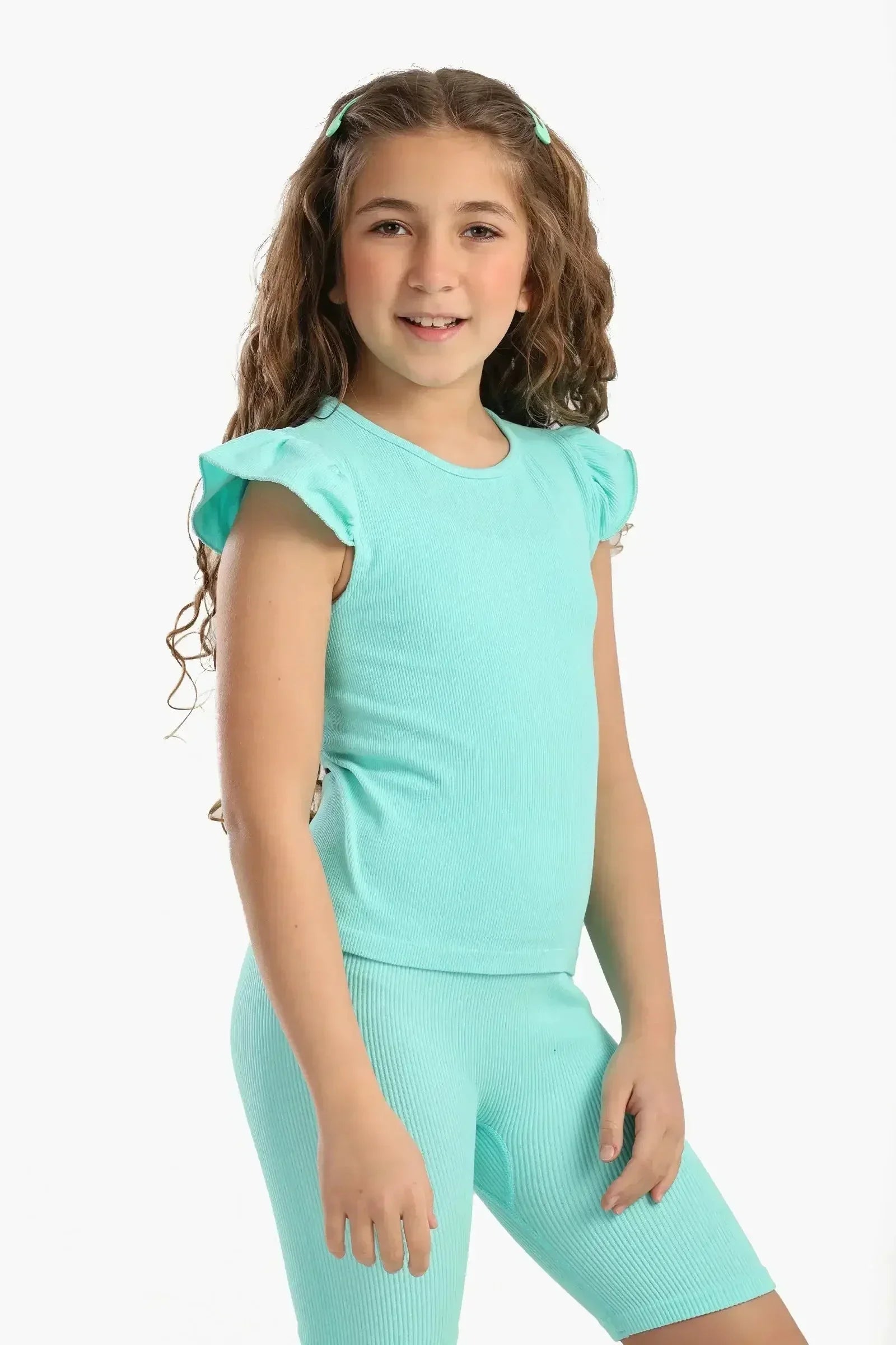Carina - Girly Ribbed Ruffle Top 11