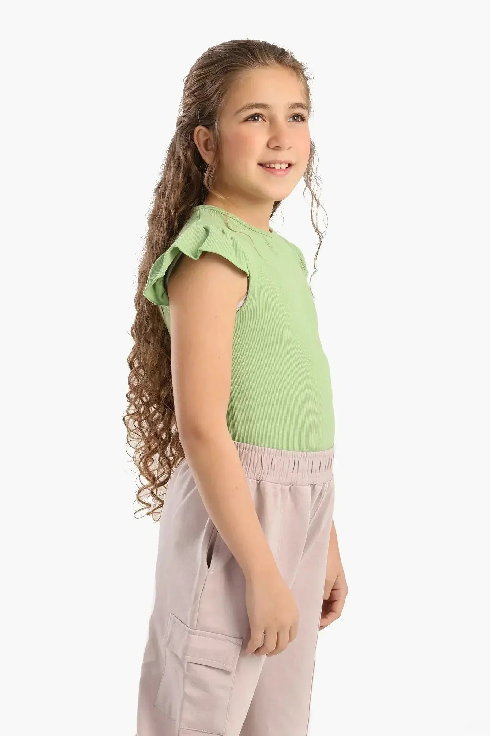 Carina - Girly Ribbed Ruffle Top 5