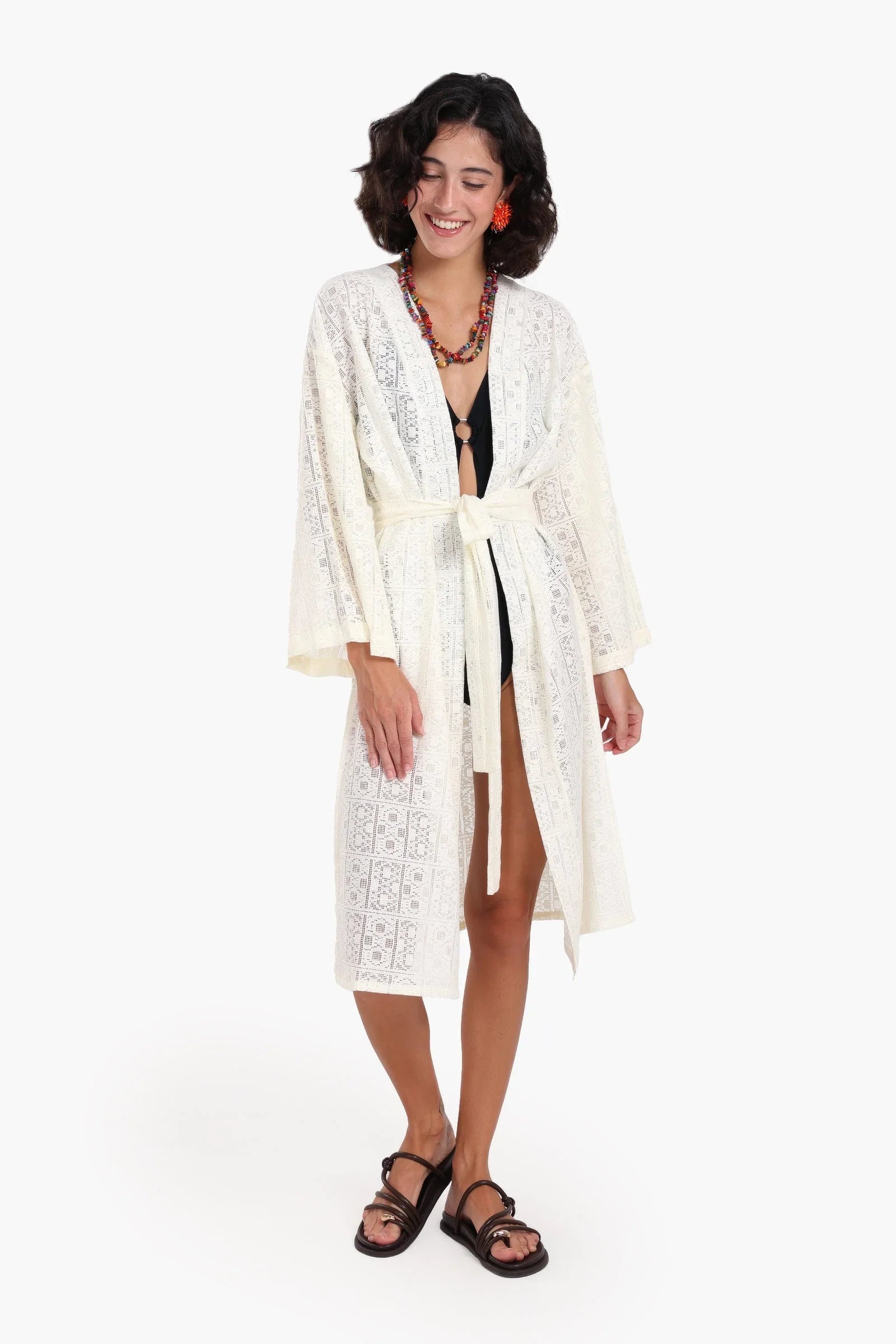 Clue - Lace Pattern Kimono 1