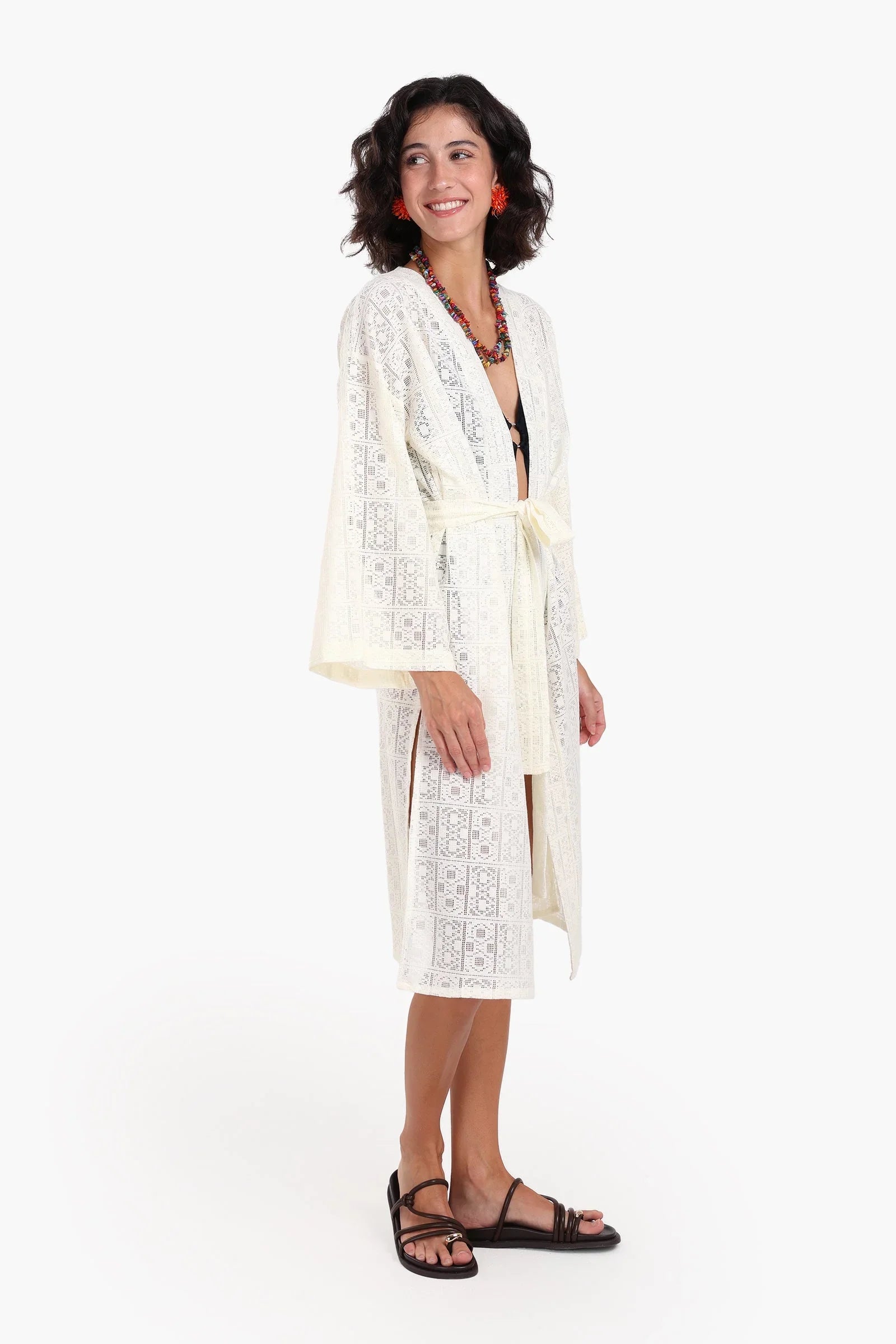 Clue - Lace Pattern Kimono 2