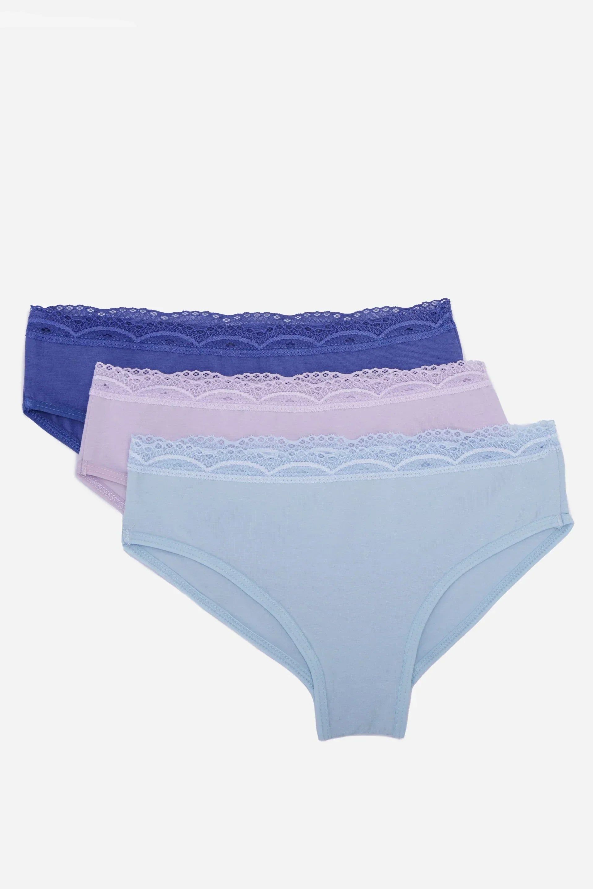 Clue - Cotton Lace Bikini Panties - Pack of 3 5