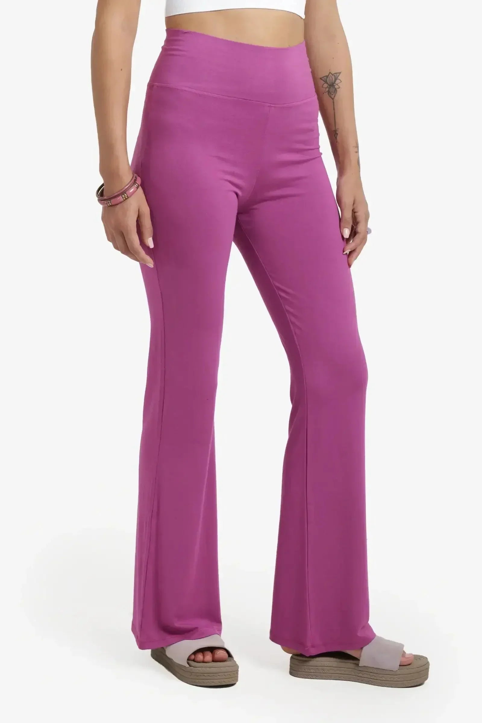 Carina - Elastic Waist Flare Pants 12