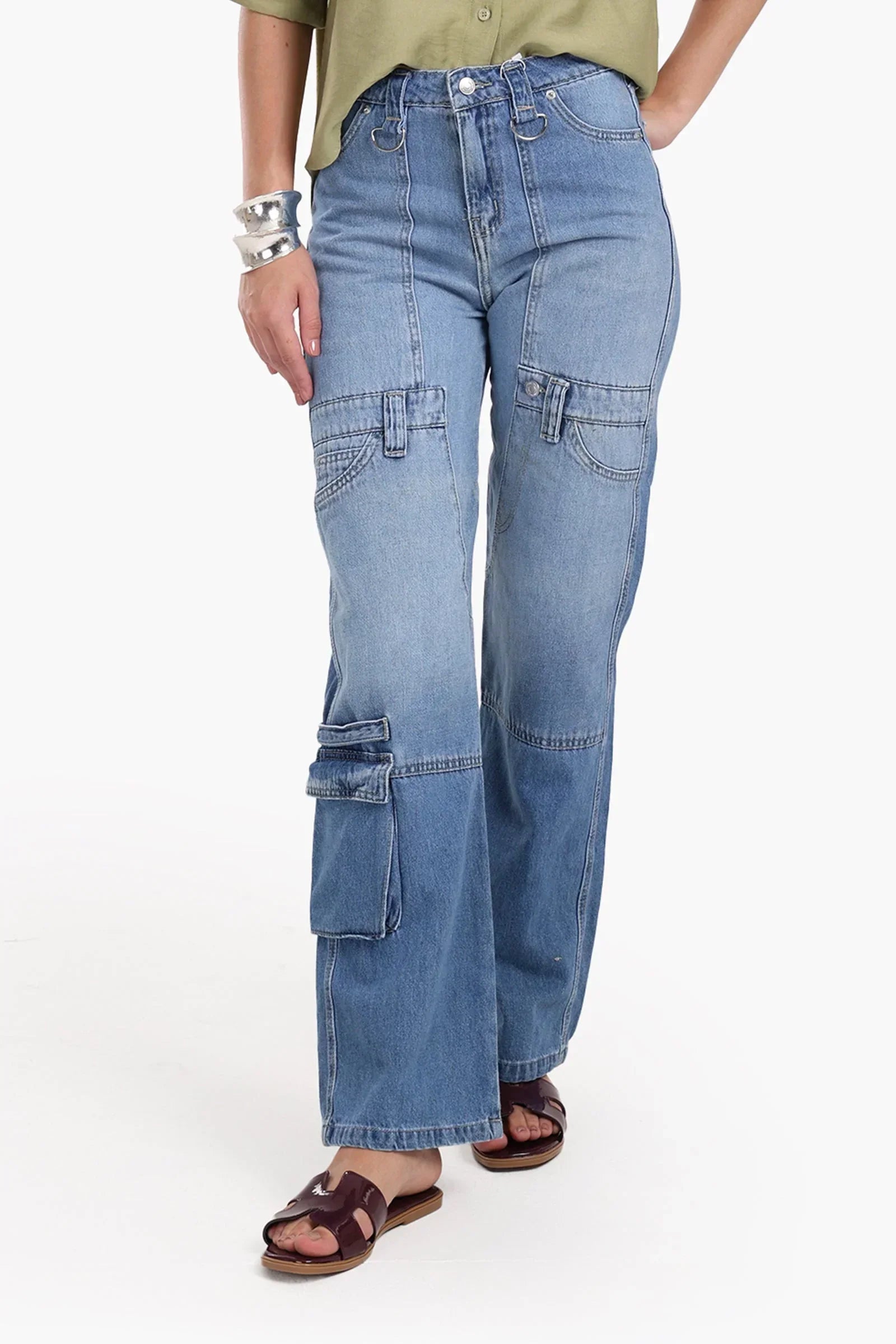 Clue - Straight Cut Cargo Jeans 7