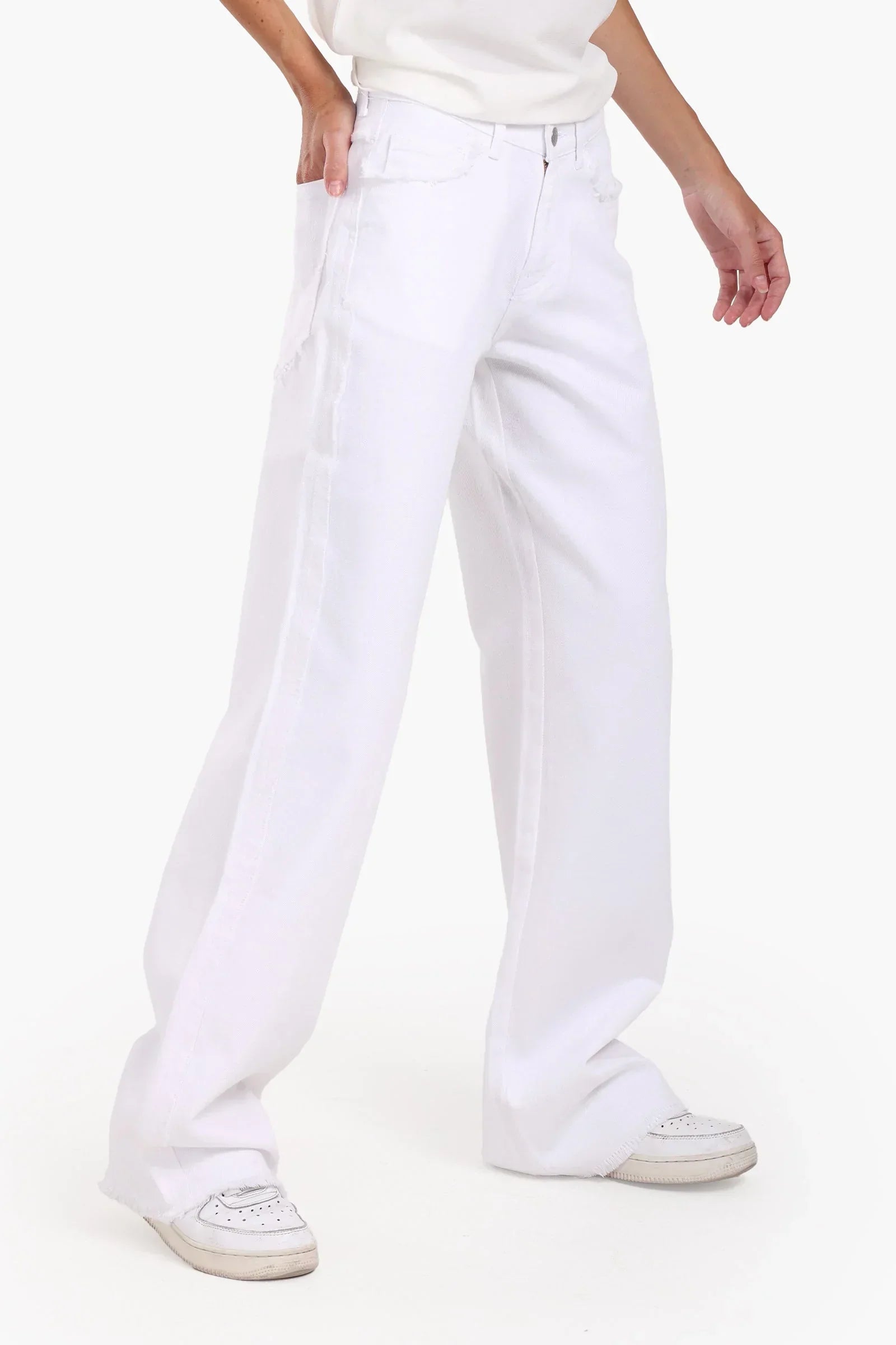 Clue - White Denim with Fringes 4
