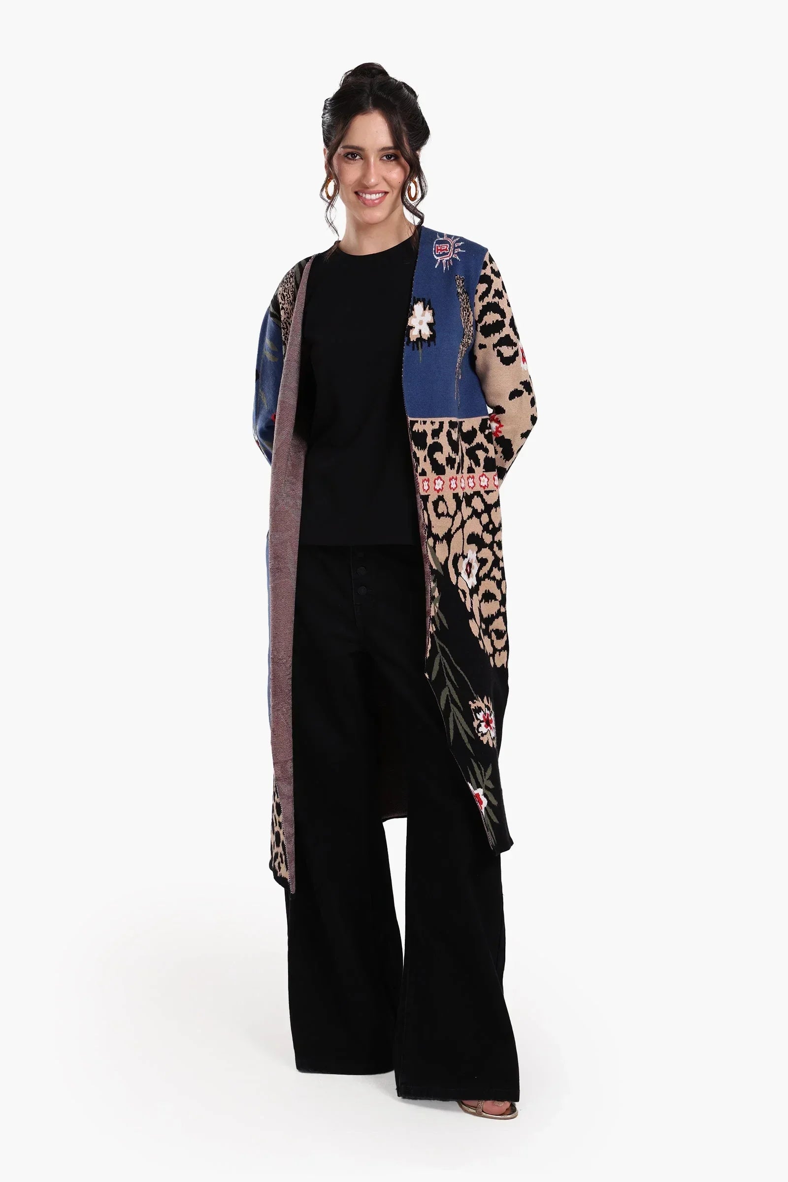 Clue - Leopard & Floral Prints Cardigan 2