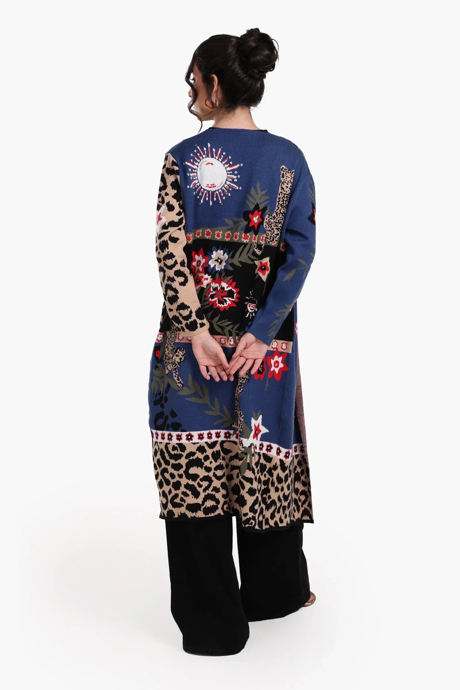 Clue - Leopard & Floral Prints Cardigan 3