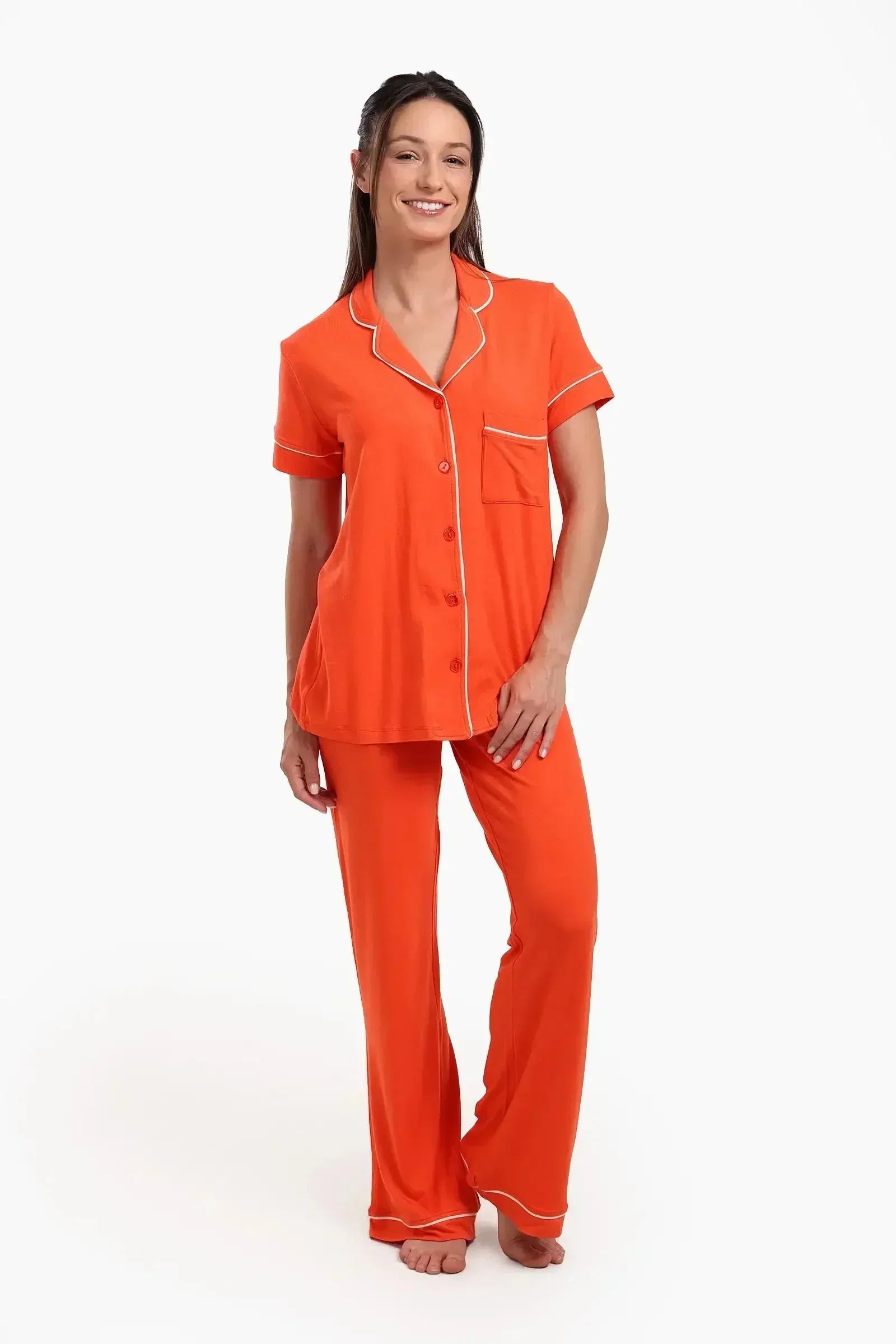 Carina - Classic Orange Pyjama Set 1