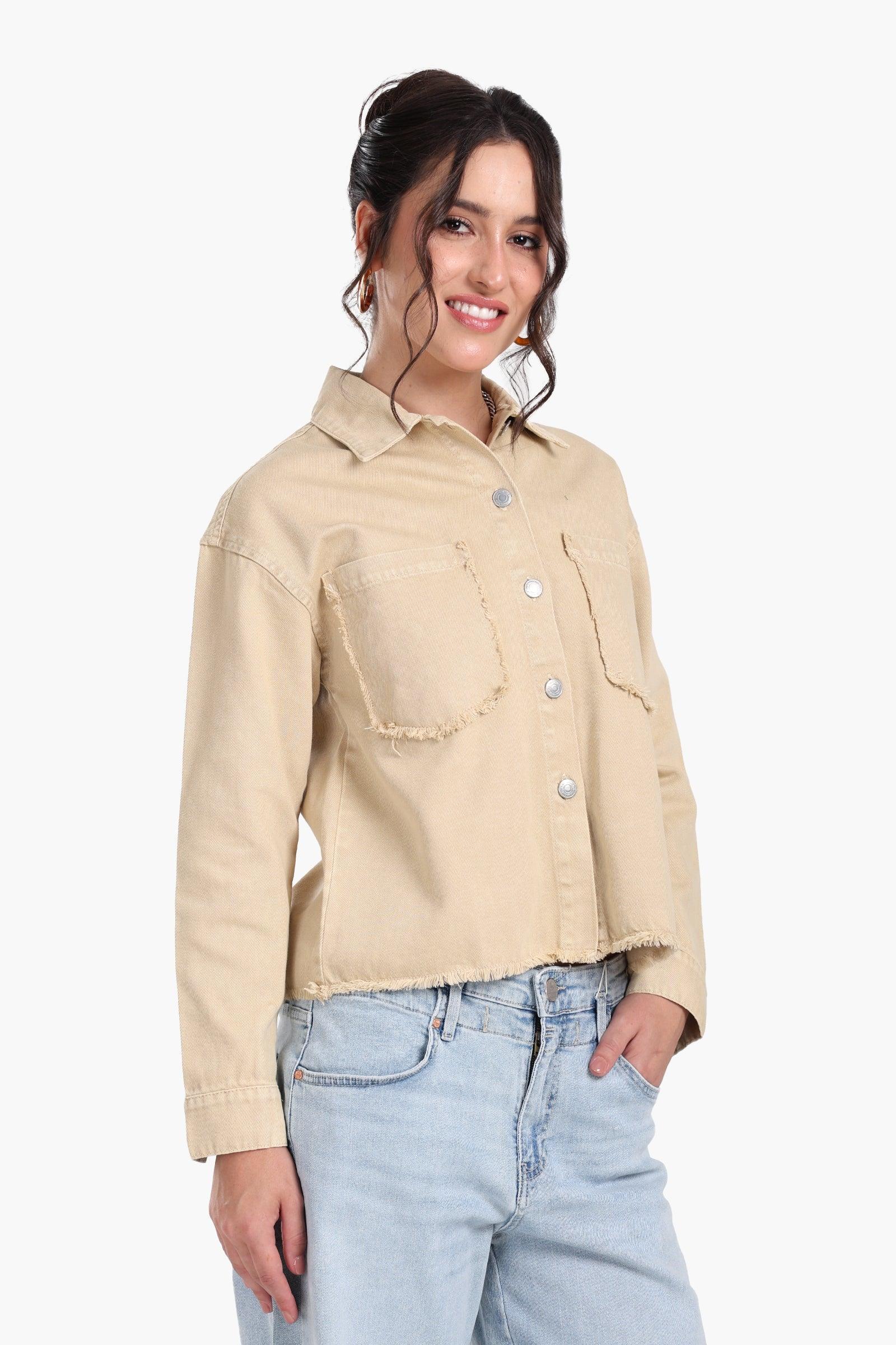 Clue - Beige Denim Jacket 2