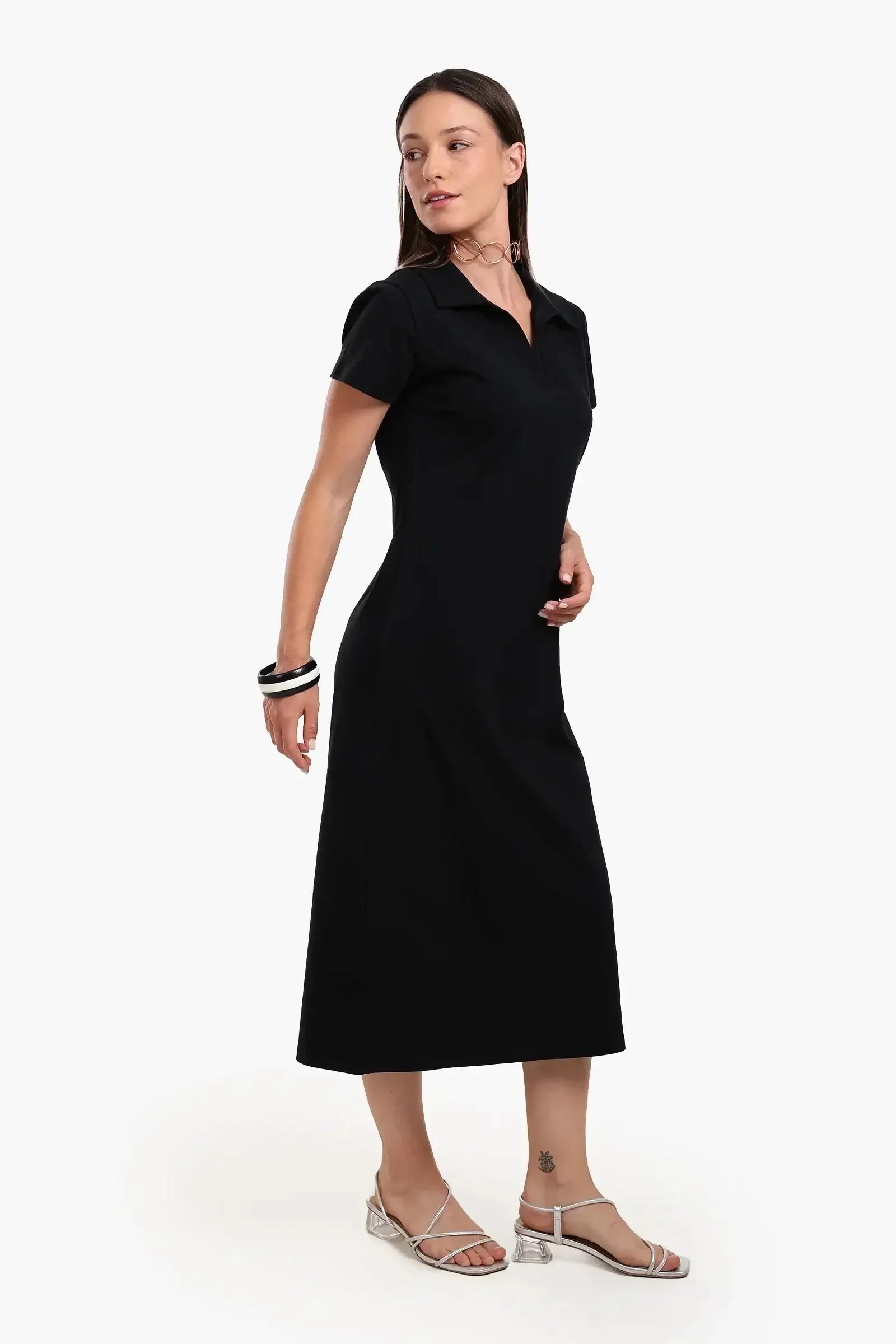 Carina - Polo Neck Midi Dress 15