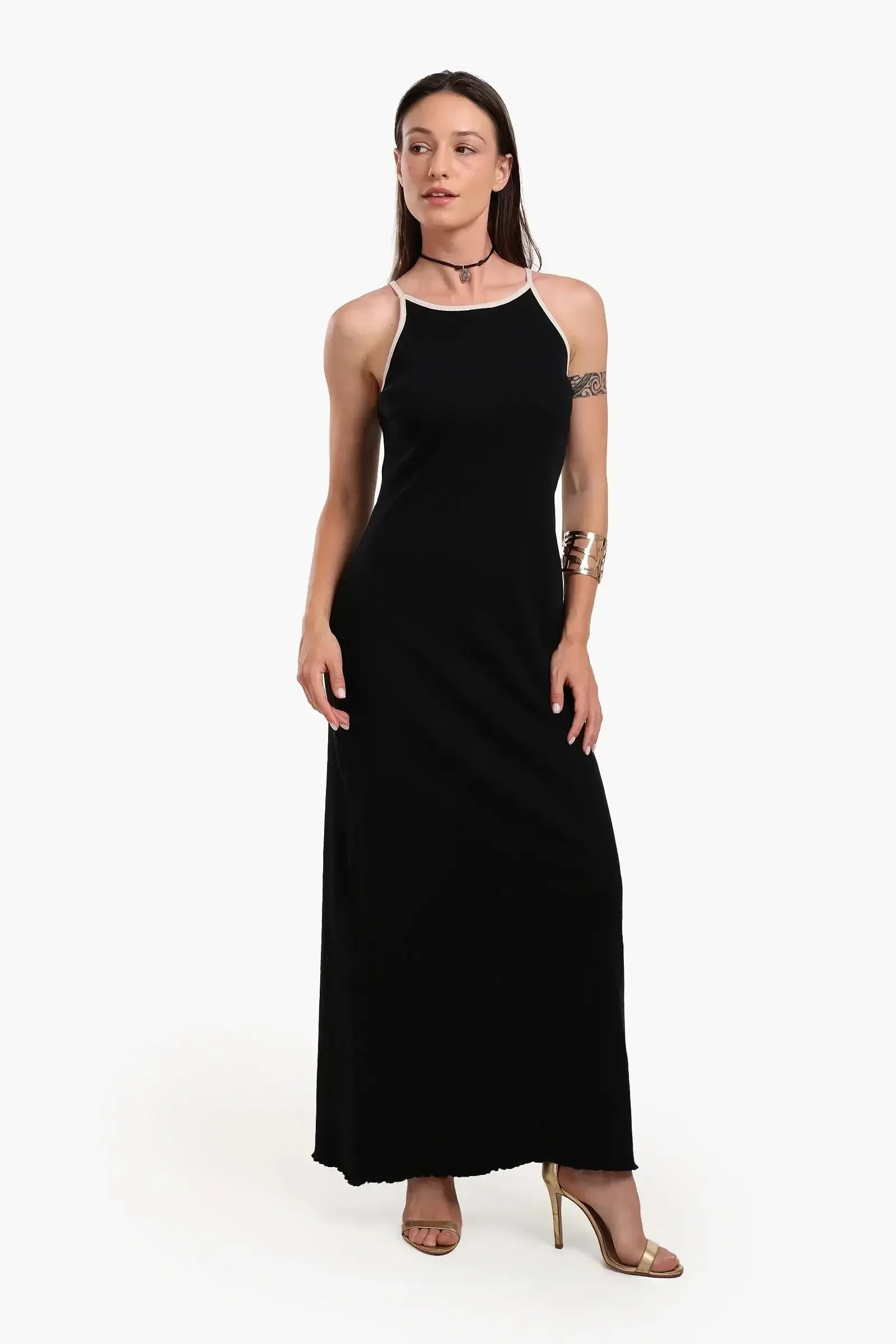 Carina - Maxi Dress with Frilled Edge 1