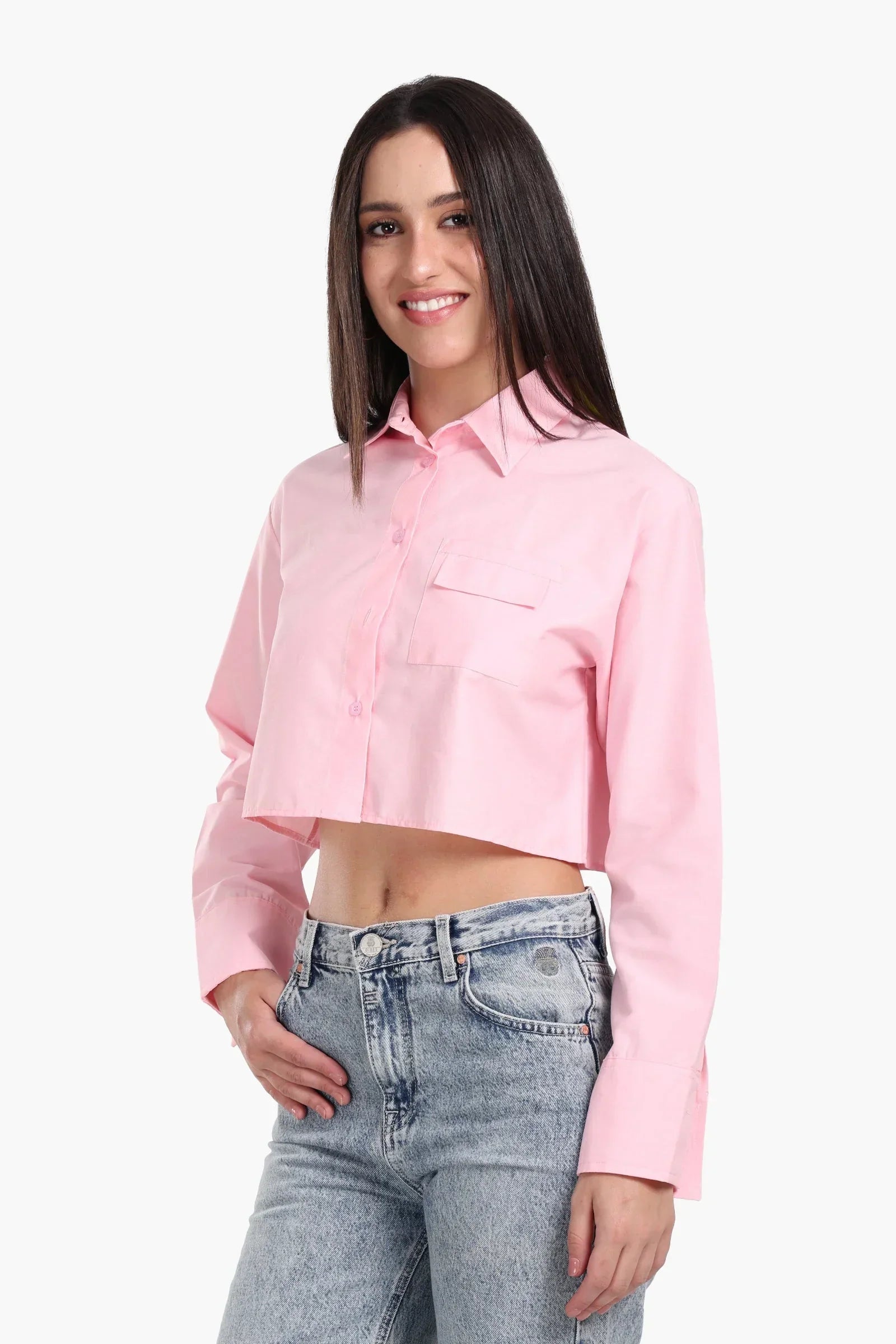 Clue - Cropped Viscose Shirt 2