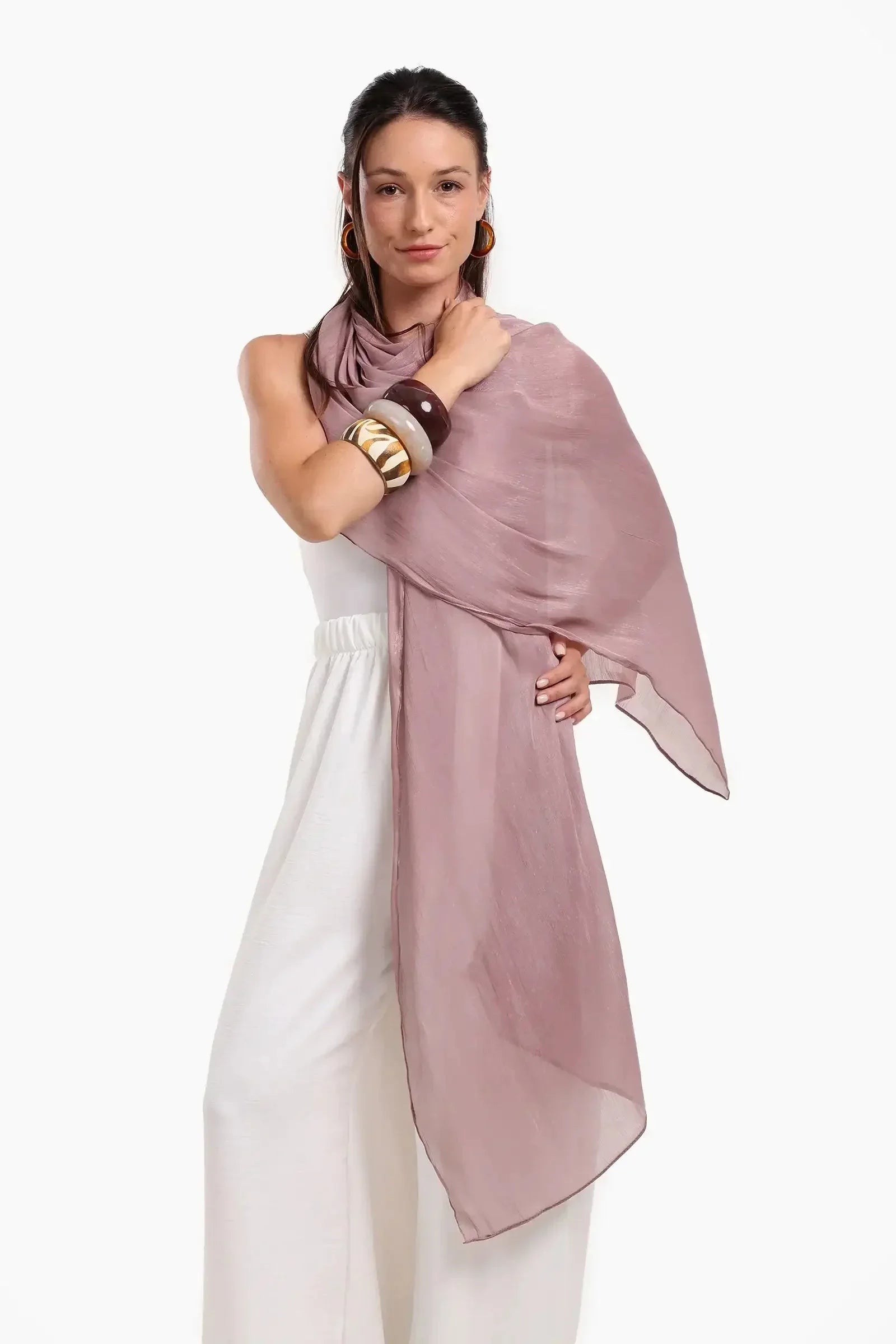 Carina - Organza Crinkle Scarf 1