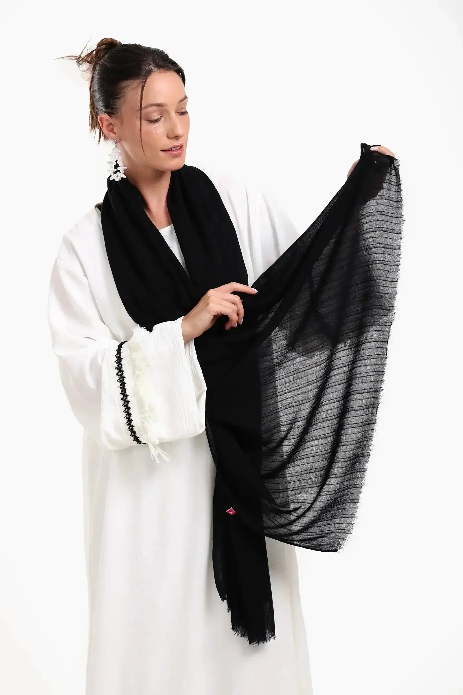 Carina - Striped Cotton Scarf 3