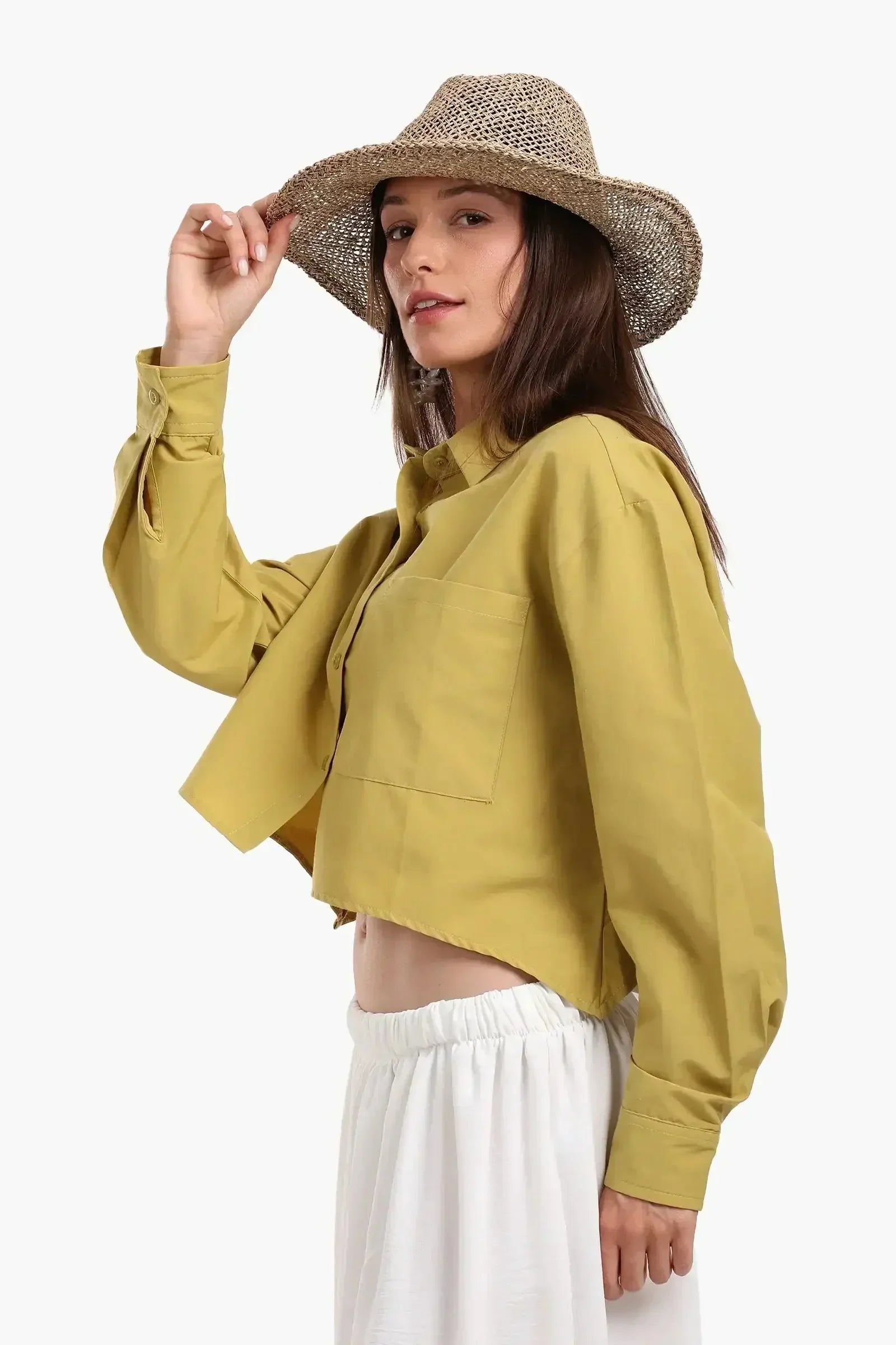 Carina - Asymmetrical Cropped Shirt 3