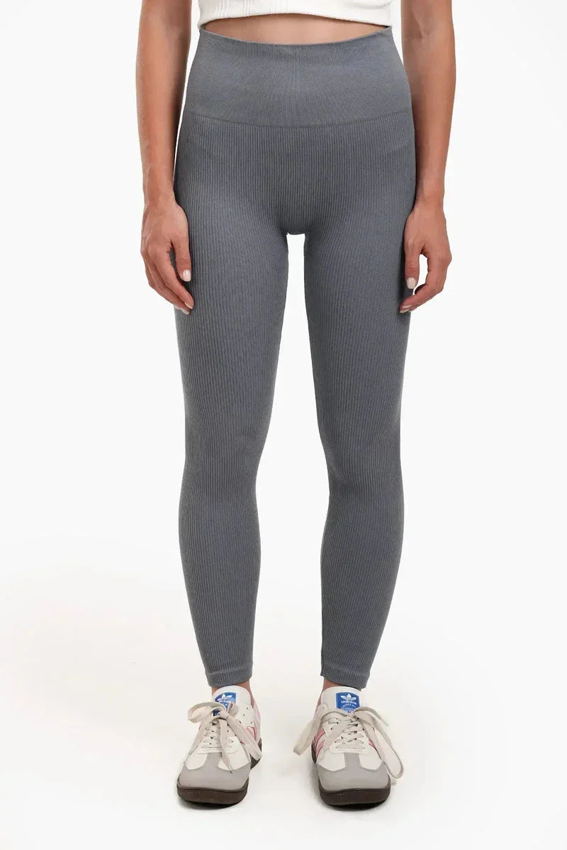 Ribbed High-Waist Leggings - Carina 2