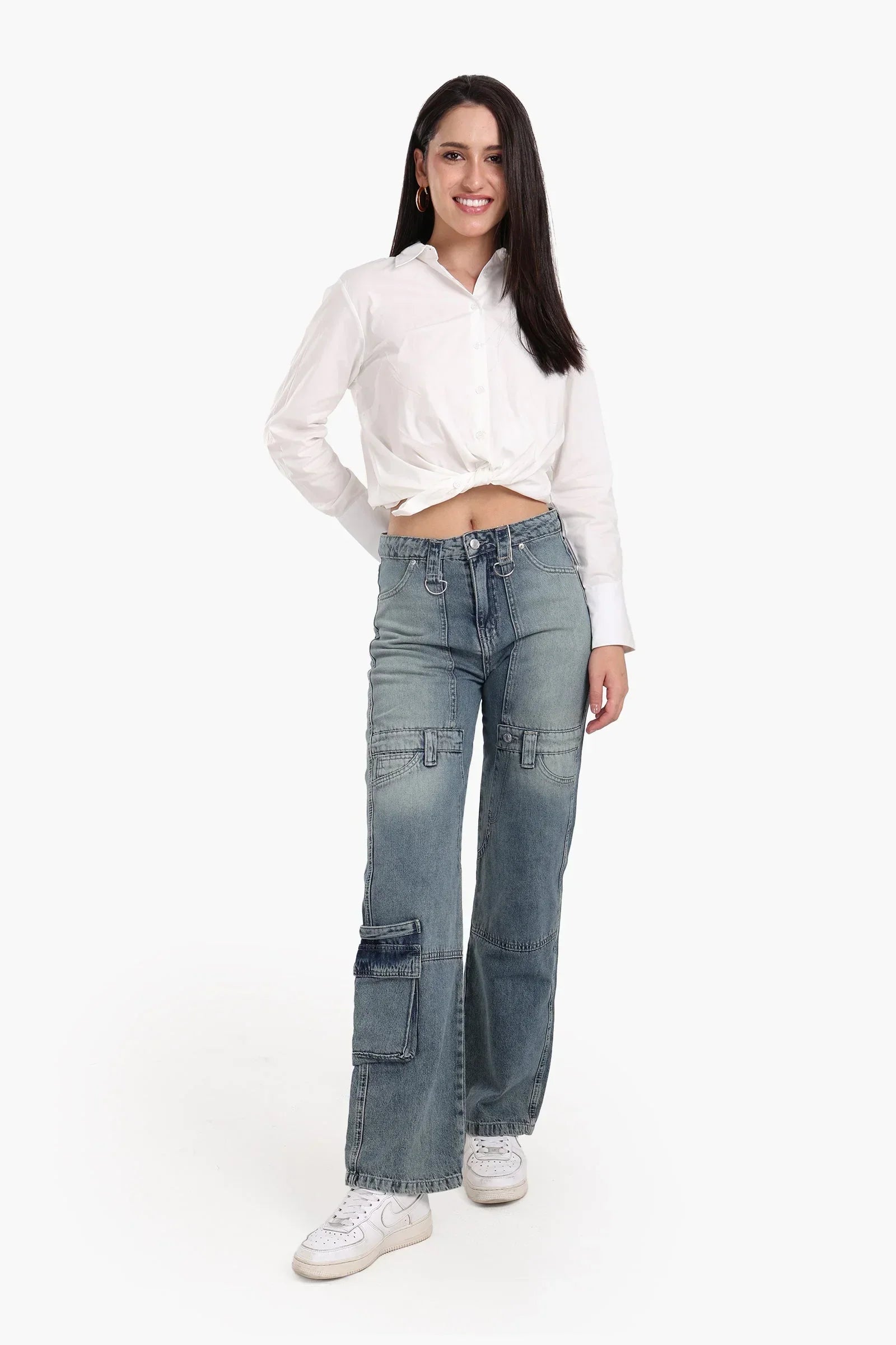 Clue - Straight Cut Cargo Jeans 3