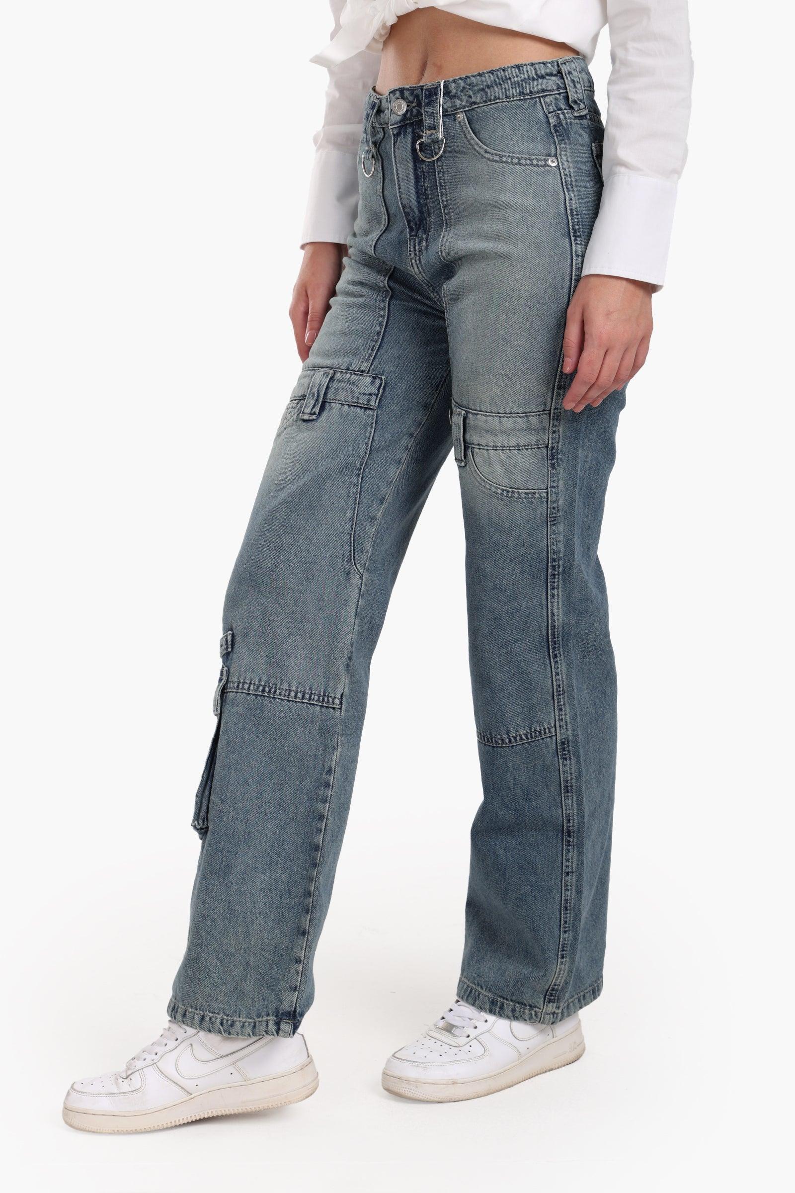 Clue - Straight Cut Cargo Jeans 4