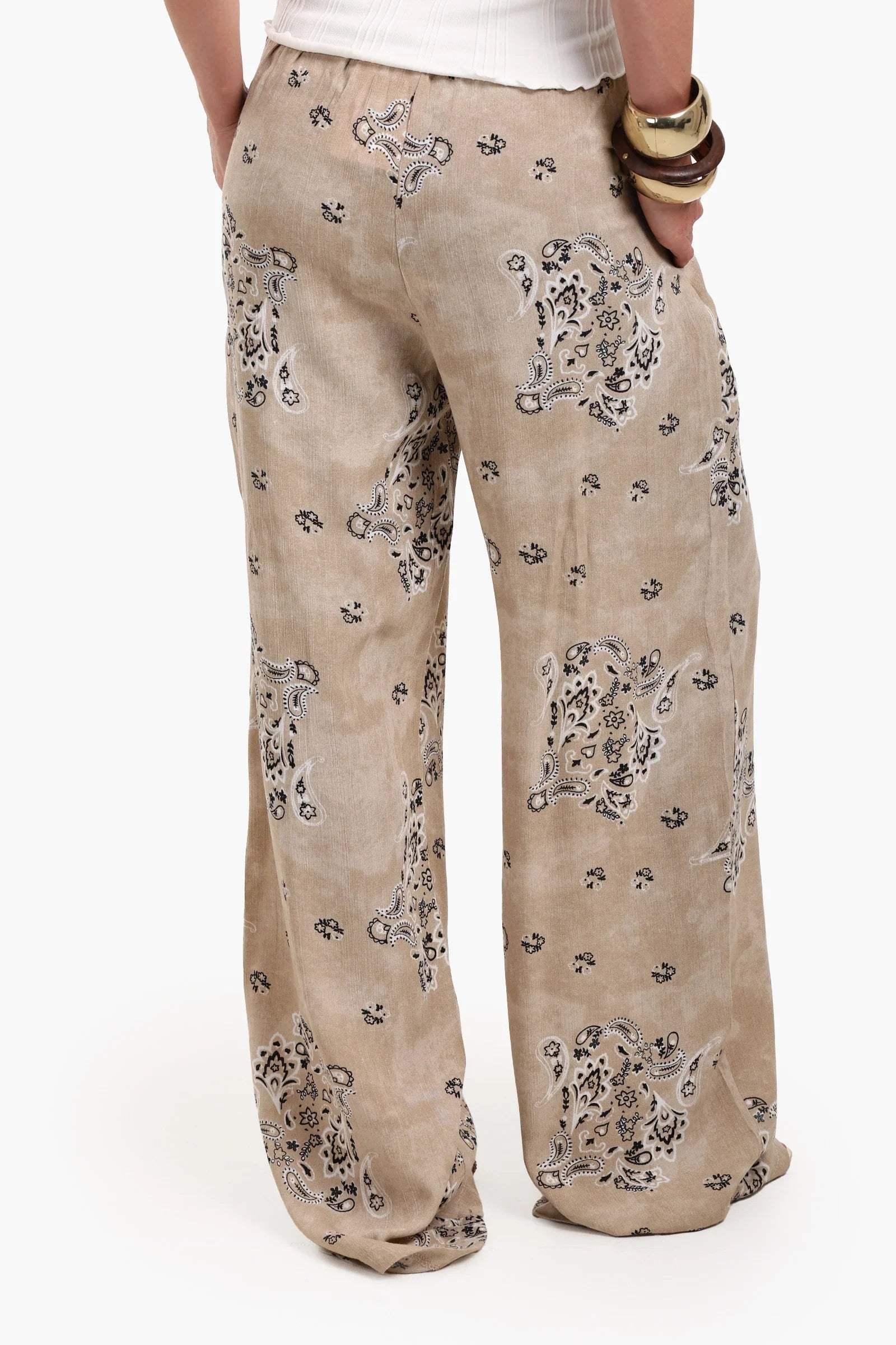 Carina - Printed Wide Leg Pants 7