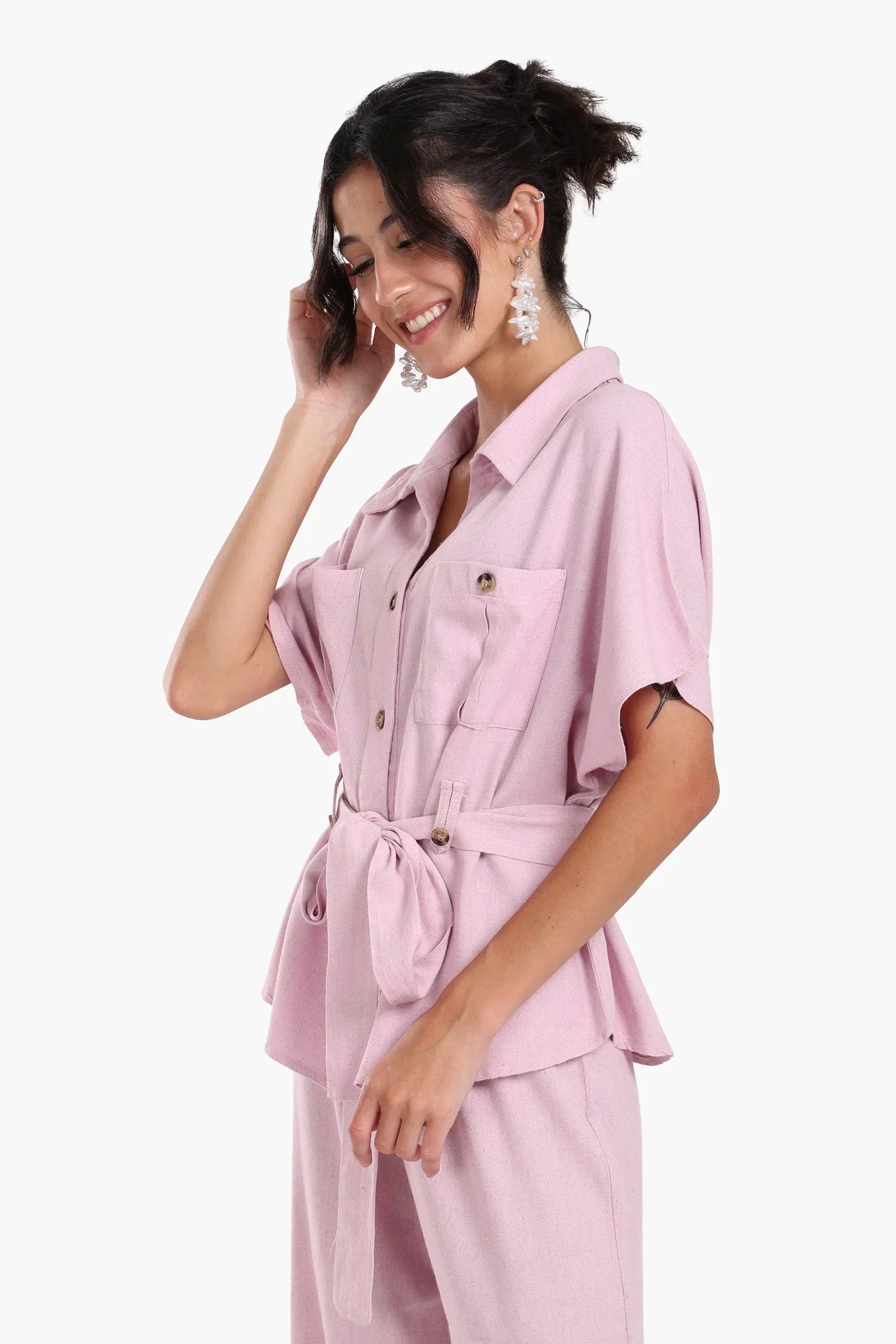Clue - Utility Belted Lounge Top 2
