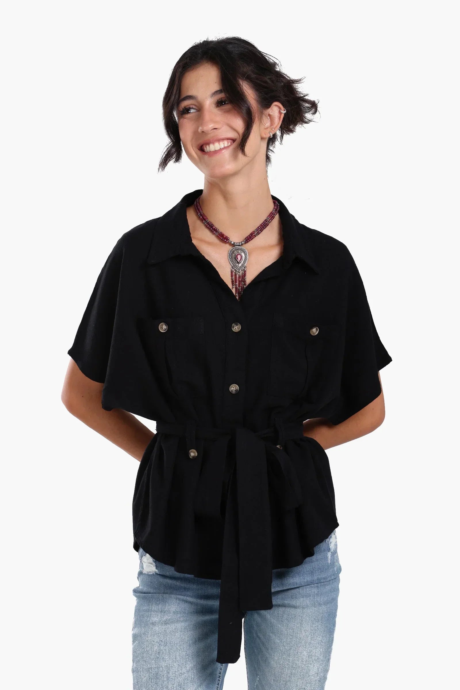 Clue - Utility Belted Lounge Top 6