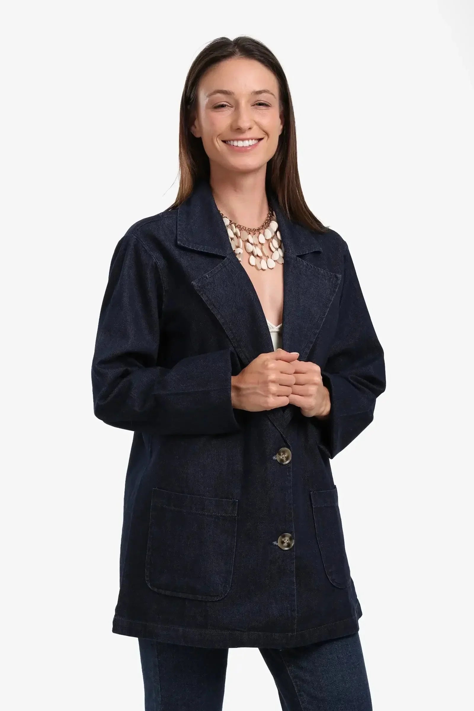 Carina - Oversized Denim Blazer 1