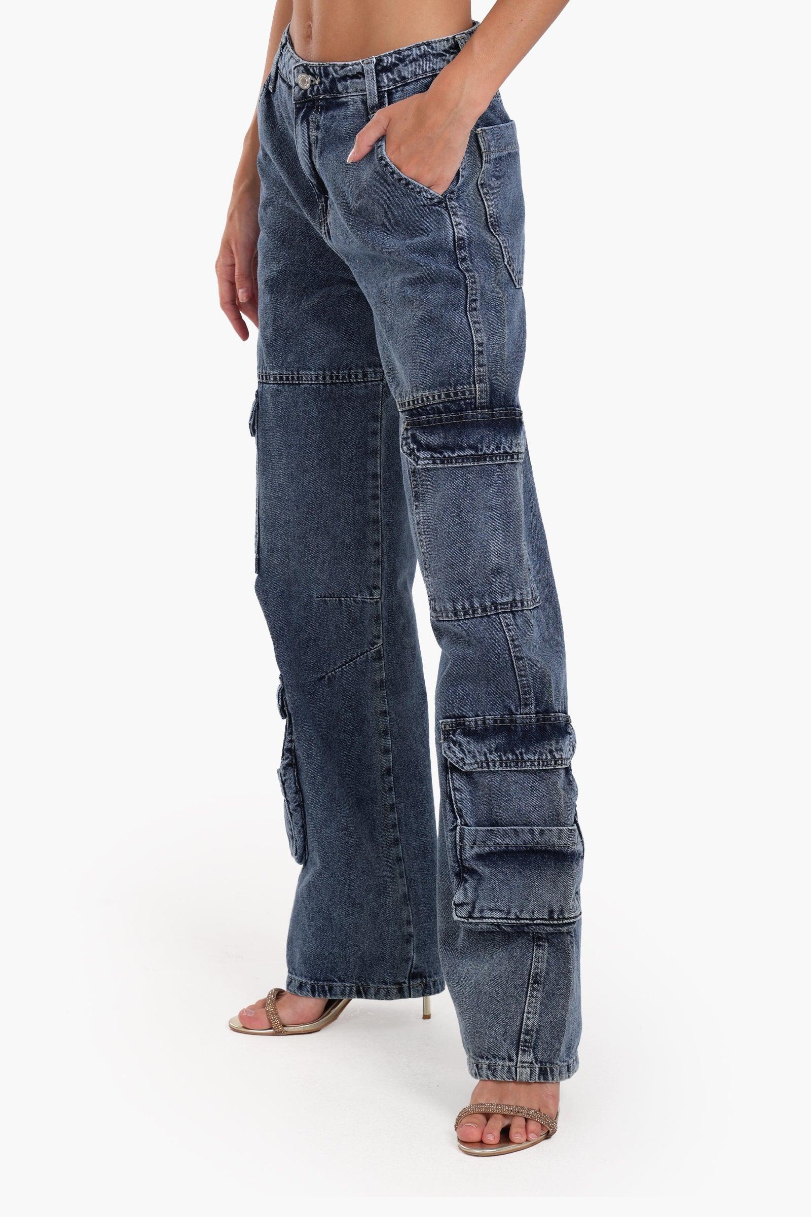 Clue - Denim Cargo Pants 2