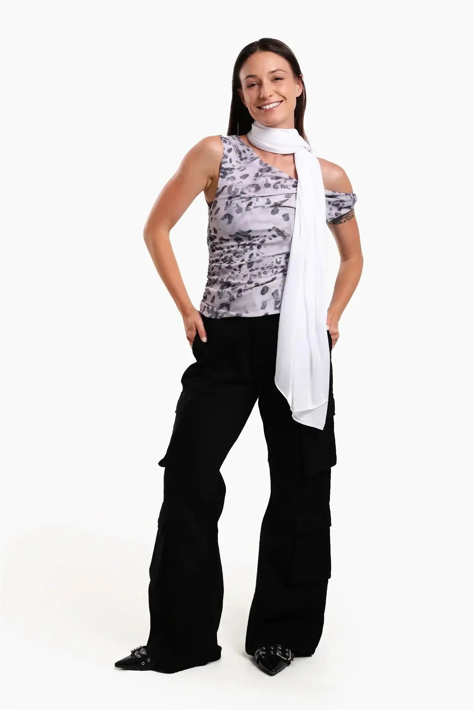 Carina - Organza Crinkle Scarf 12