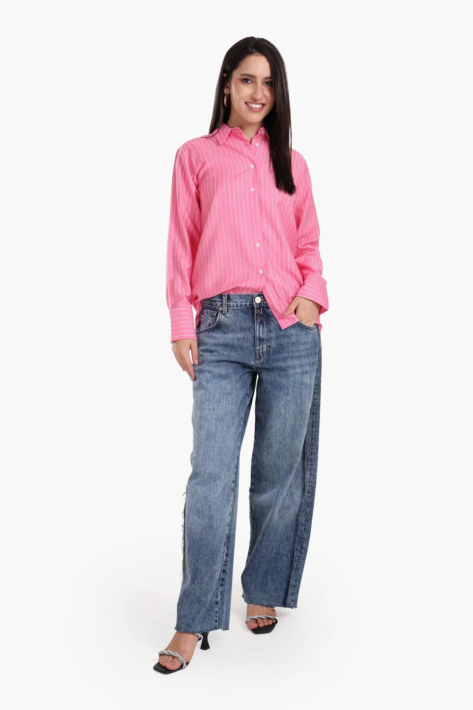 Clue - Hot Pink Striped Shirt 3