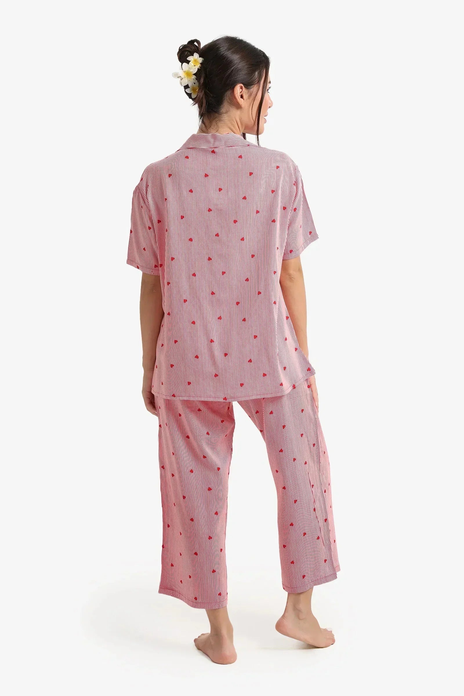 Carina - Striped Midi Pyjama Set 5