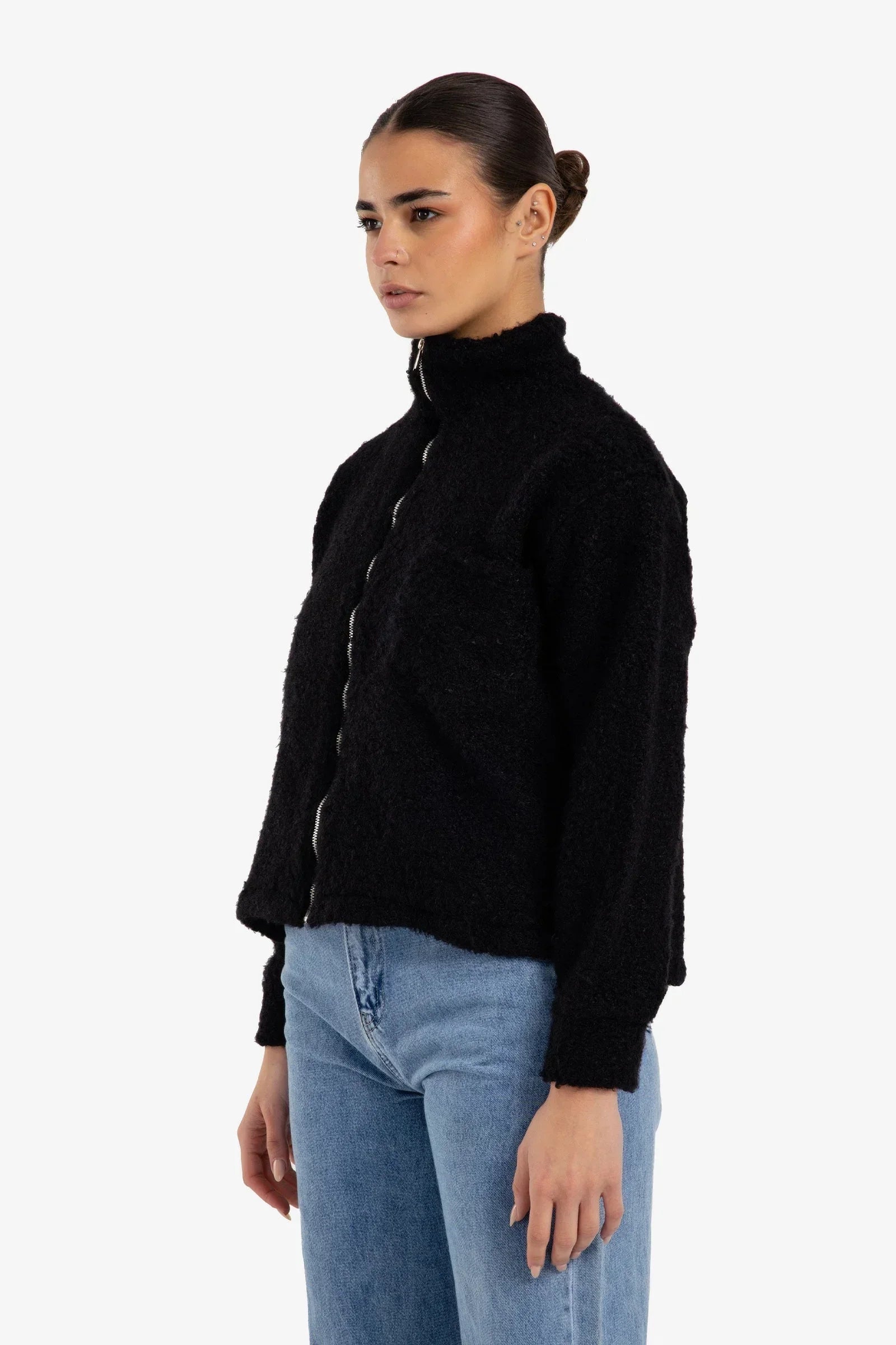 Clue - Stand Collar Wool Jacket 2