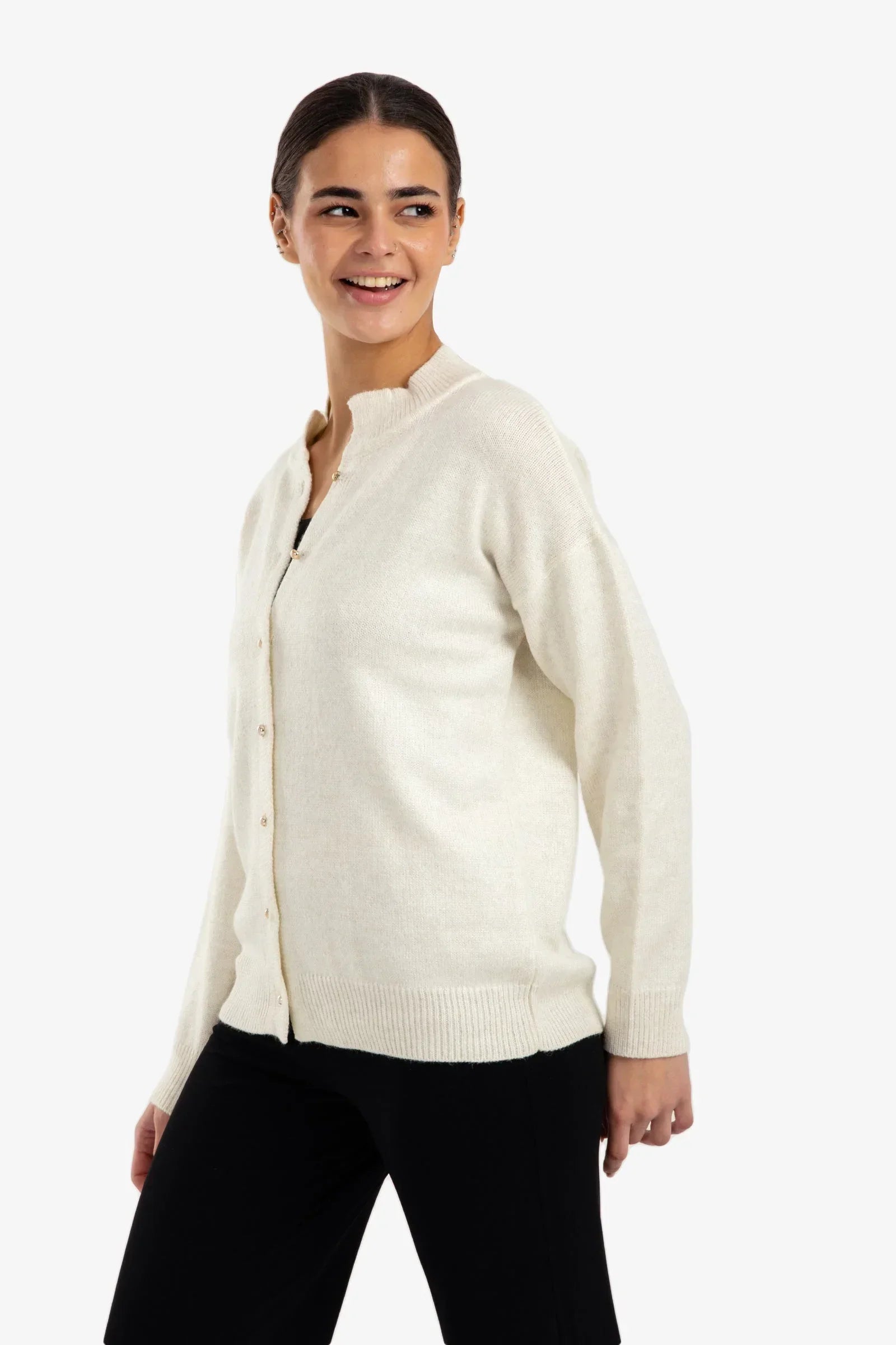 Clue - Knit Button-Front Cardigan 4