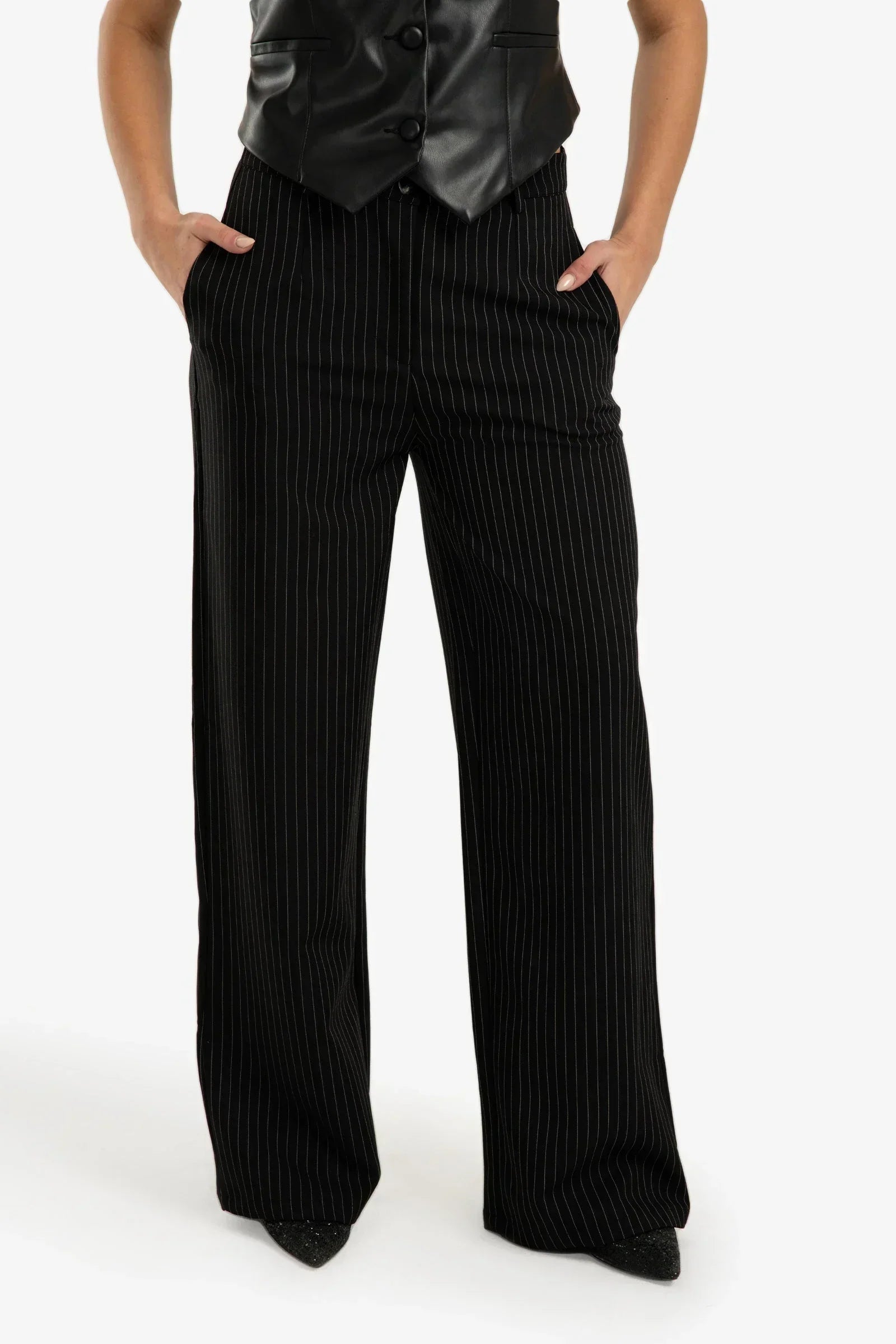Clue - Striped Zip-up Pants 1