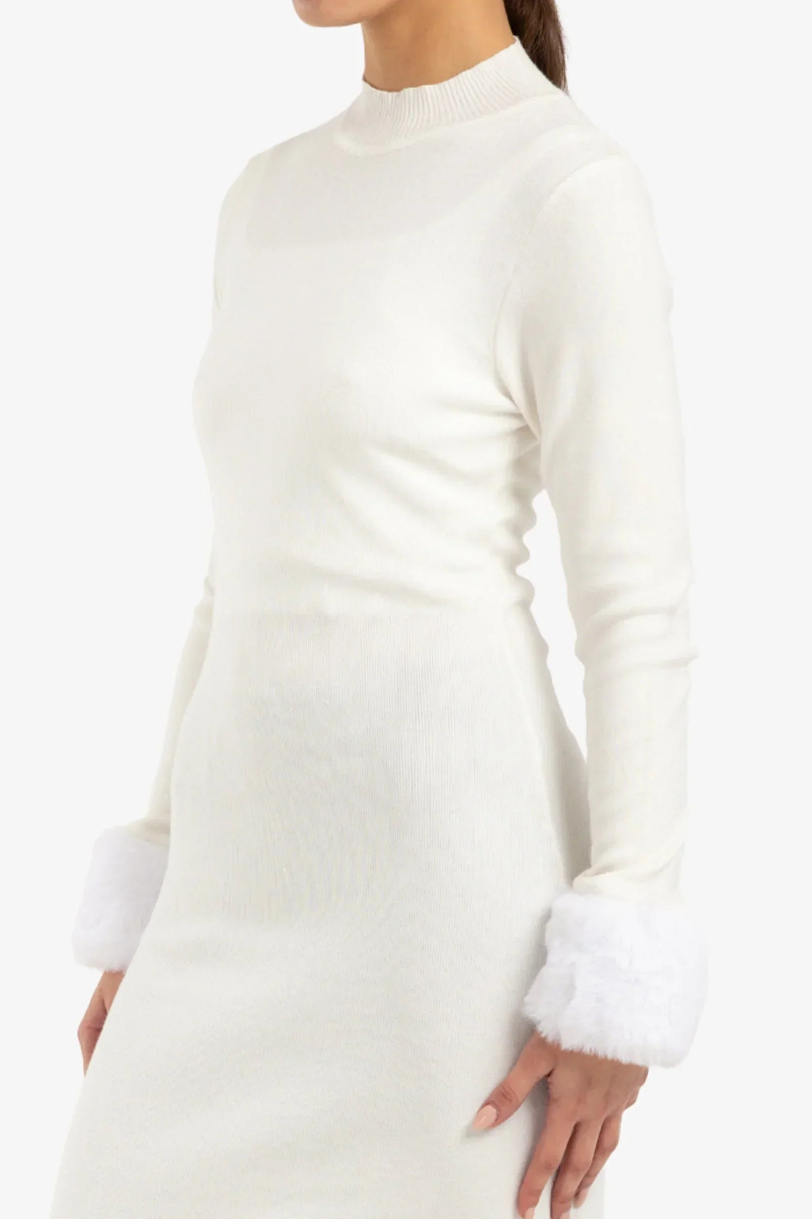 Clue - Fur Cuff Midi Dress 4