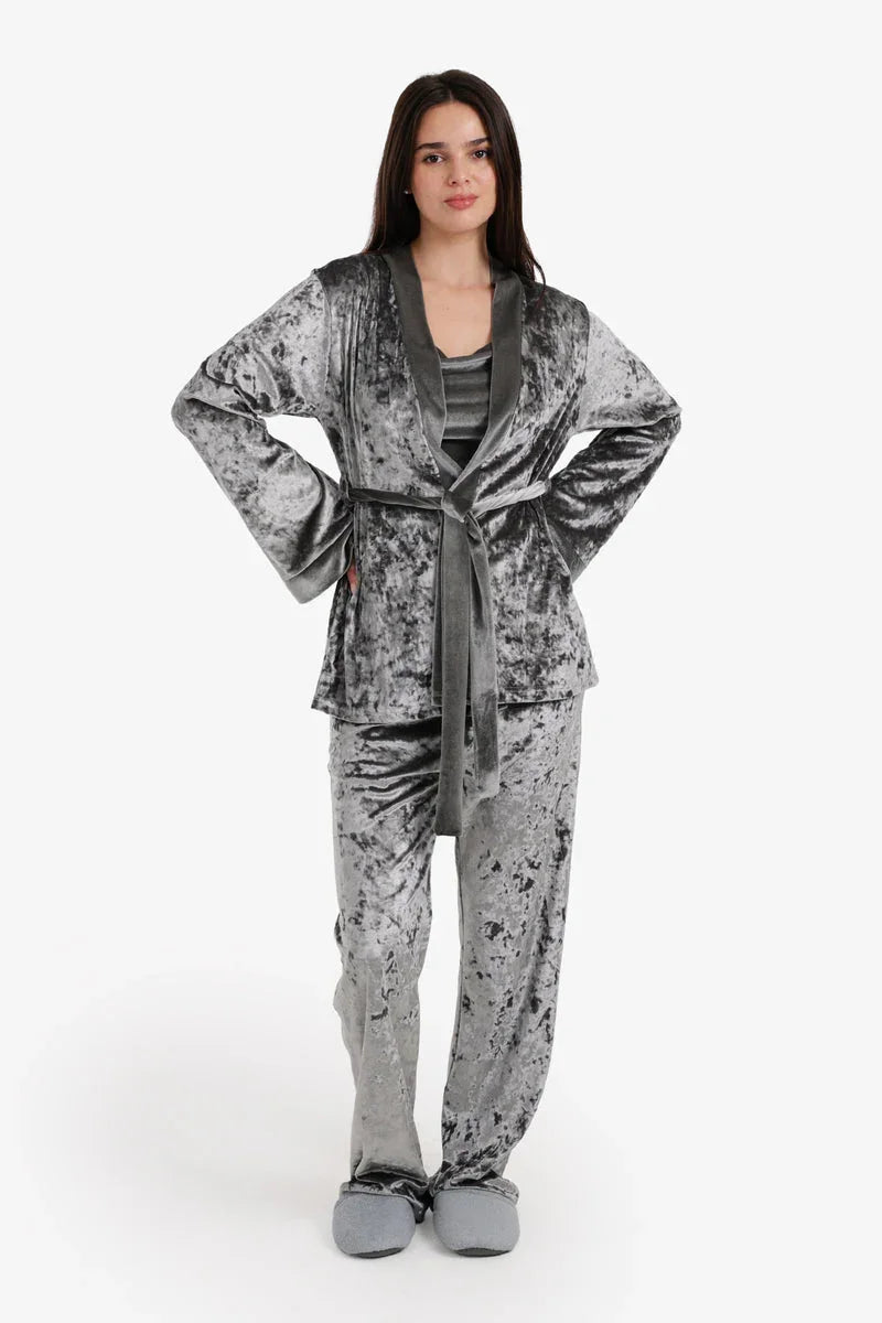 Carina - Velvet 3-Pieces Pyjama Set 1