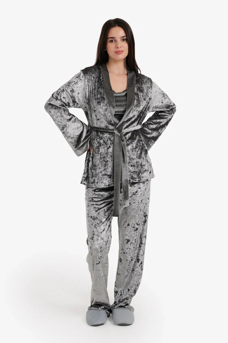 Carina - Velvet 3-Pieces Pyjama Set 1
