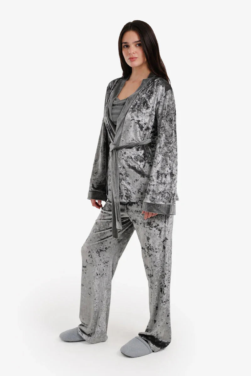 Carina - Velvet 3-Pieces Pyjama Set 3