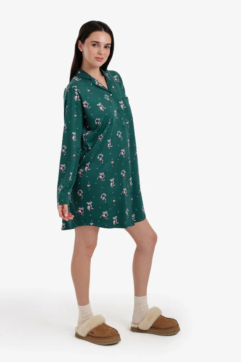 Carina - Christmas Button-Down Nightgown 3