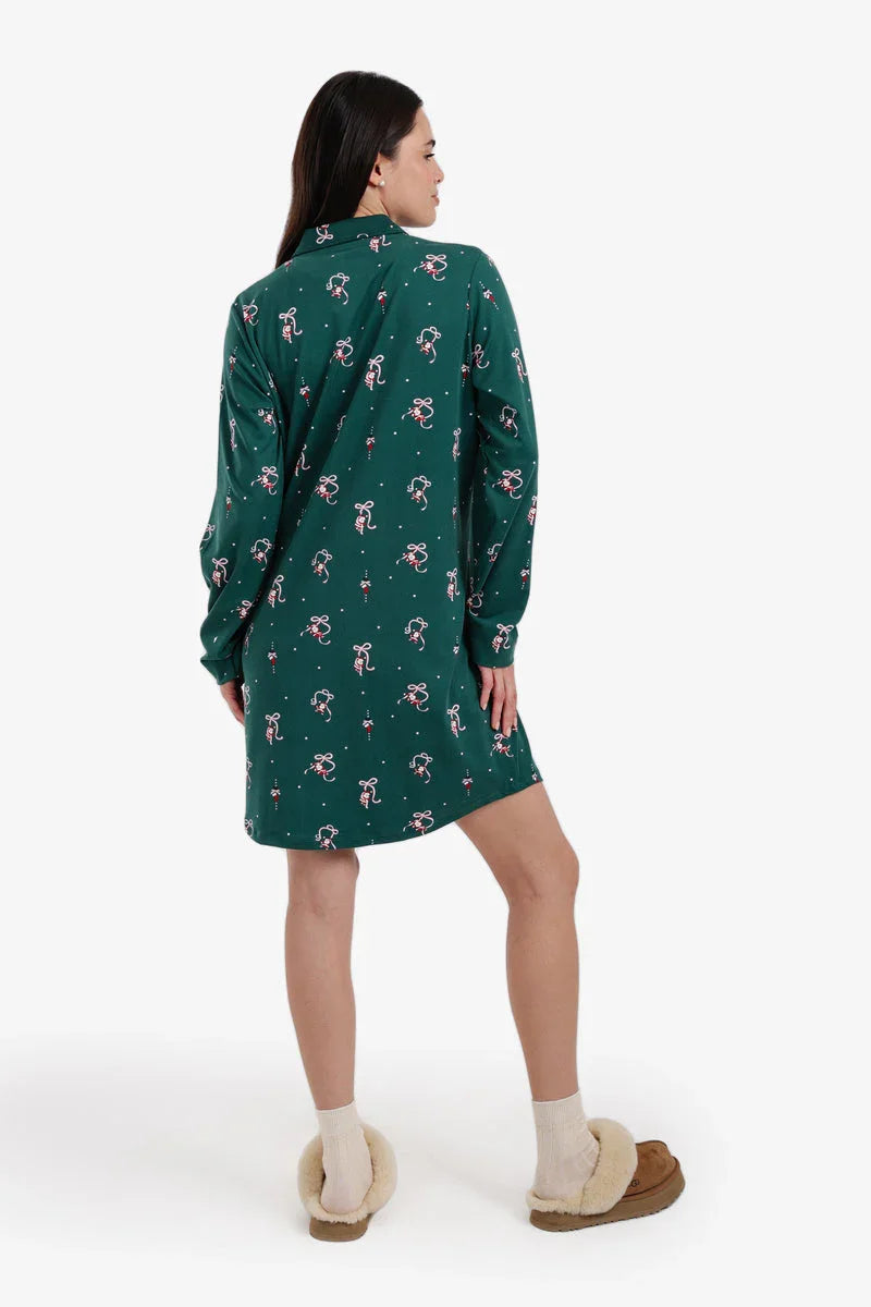 Carina - Christmas Button-Down Nightgown 4