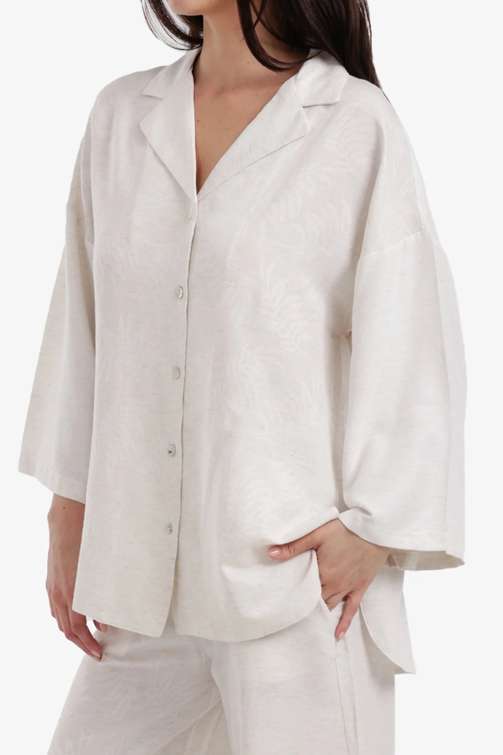 Carina - Leaf-Pattern Pyjama Set 4