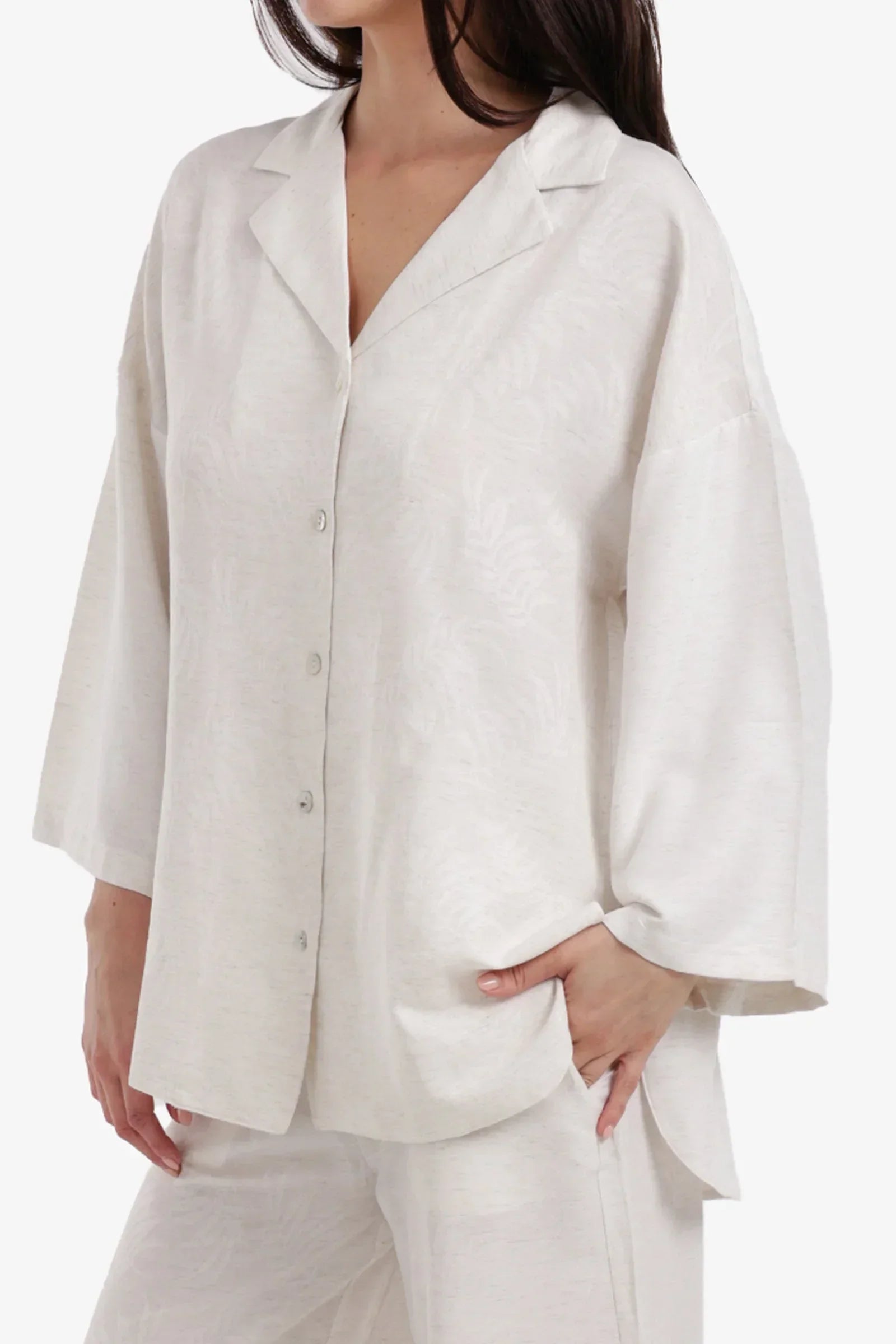 Carina - Leaf-Pattern Pyjama Set 4