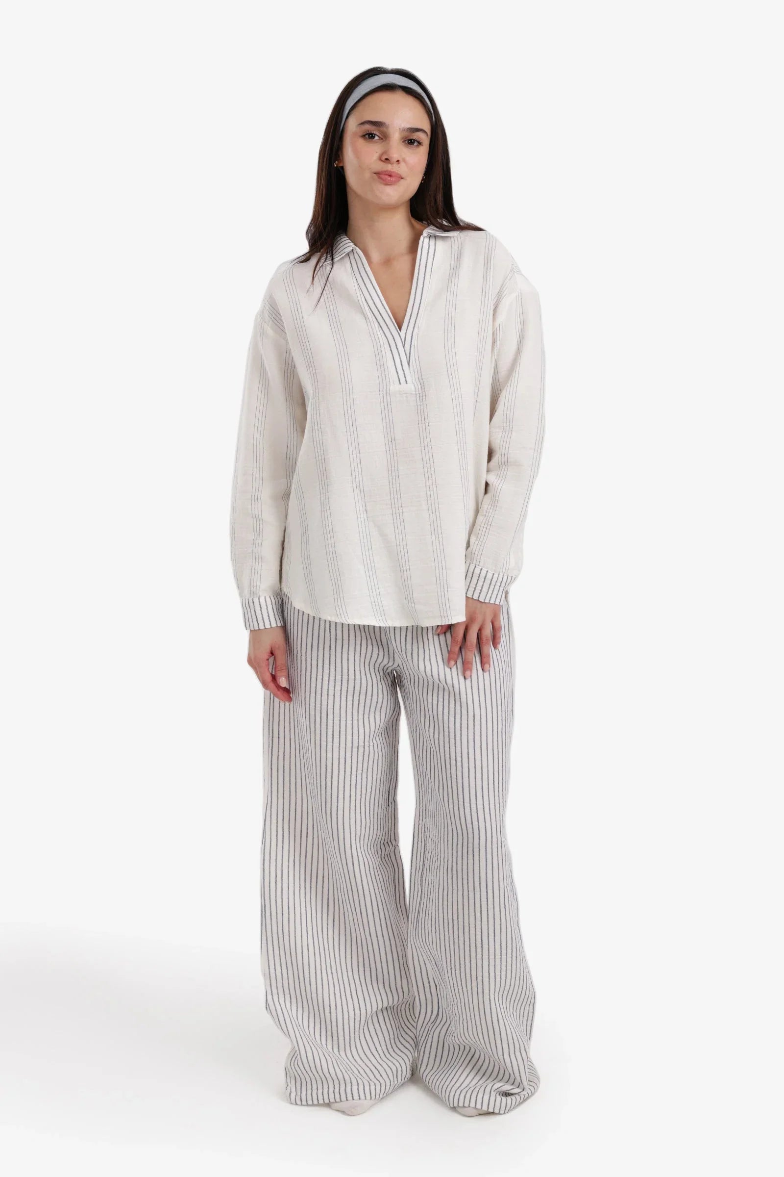 Carina - Relaxed Collared Pyjama Set 2