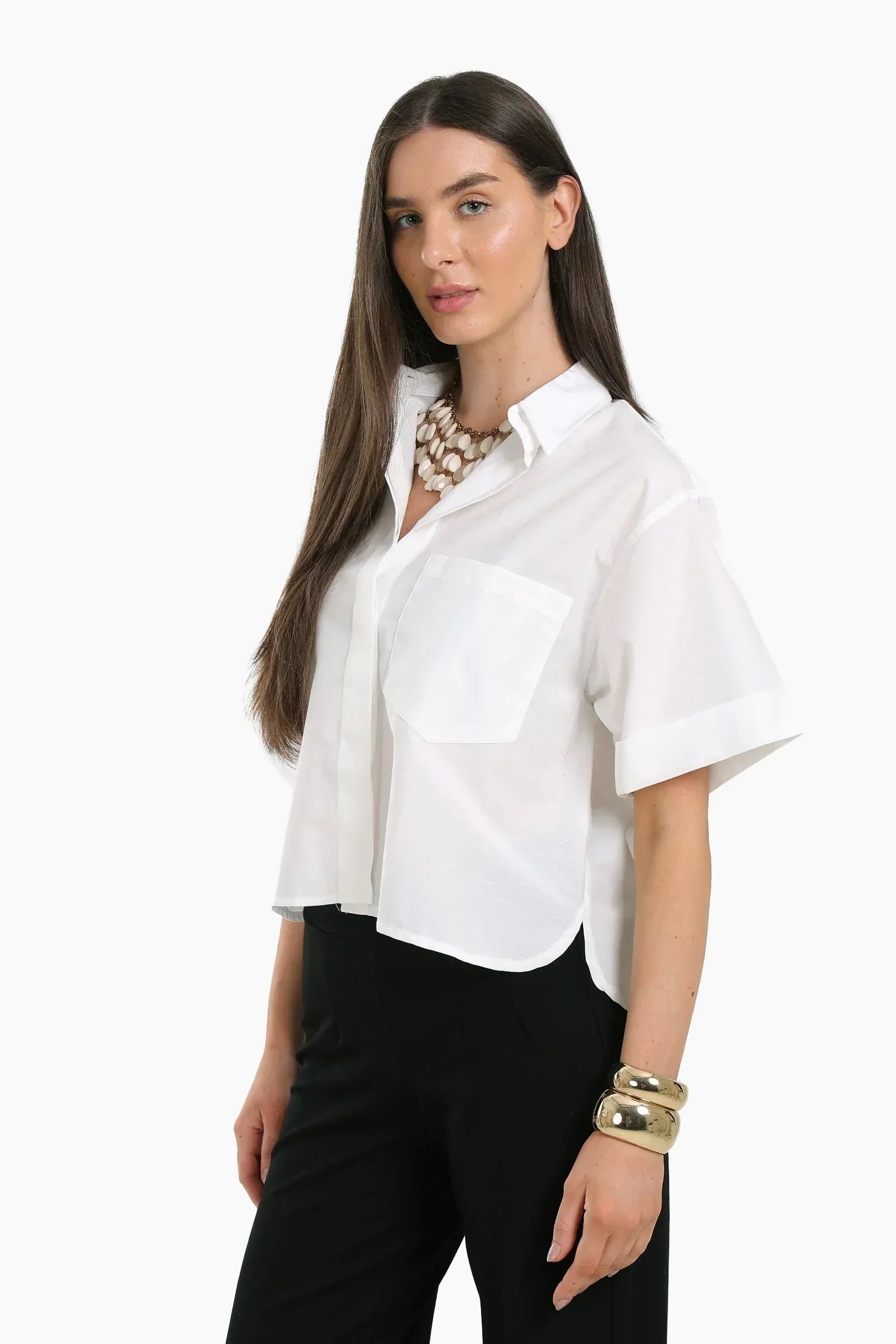 Clue - White Short Sleeves Shirt 2