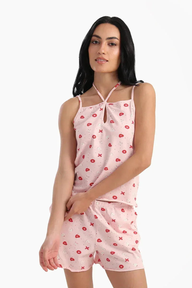 Halter Neck Pyjama Set - Carina 1